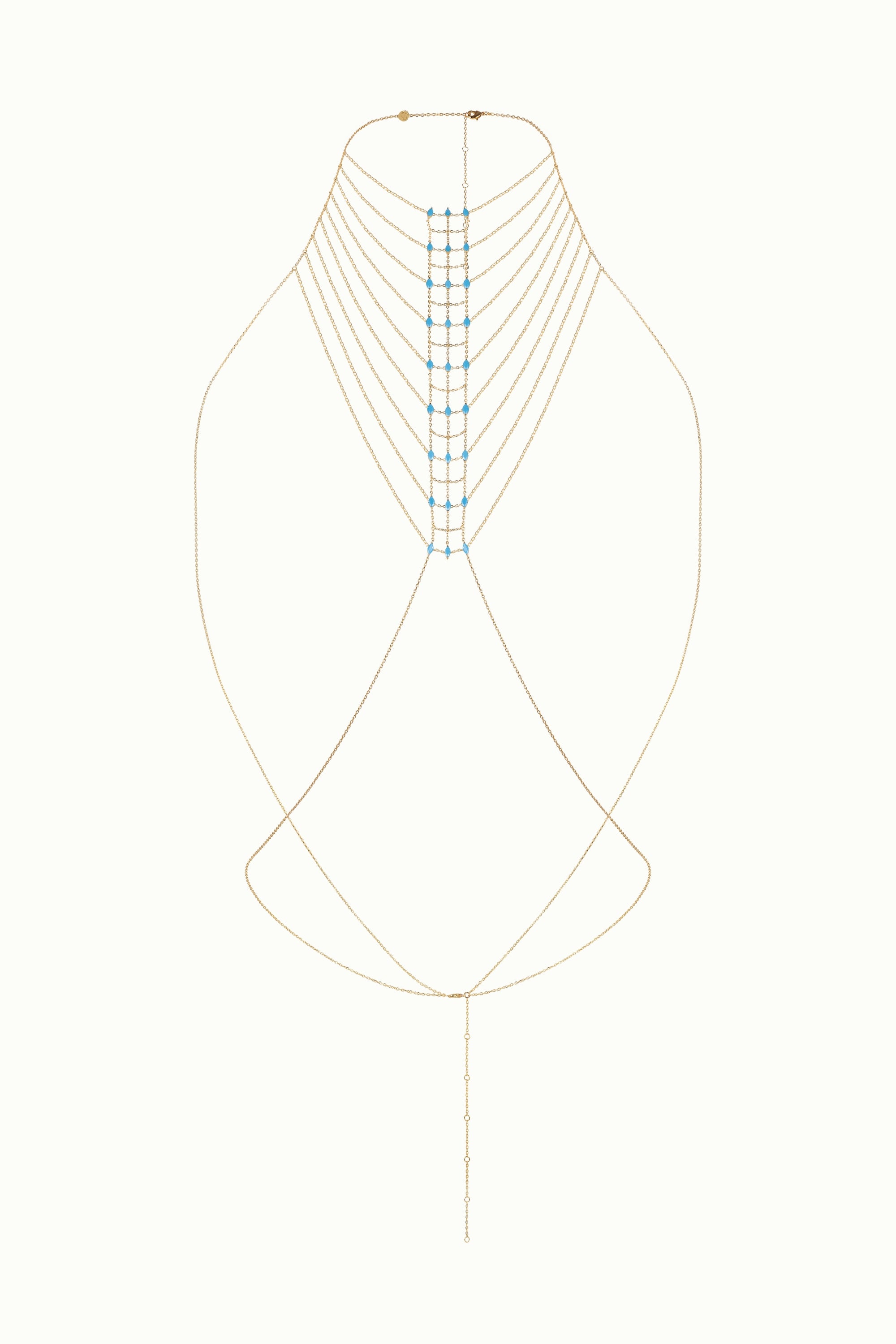 Mistress of the Night Turquoise Body Chain - iii