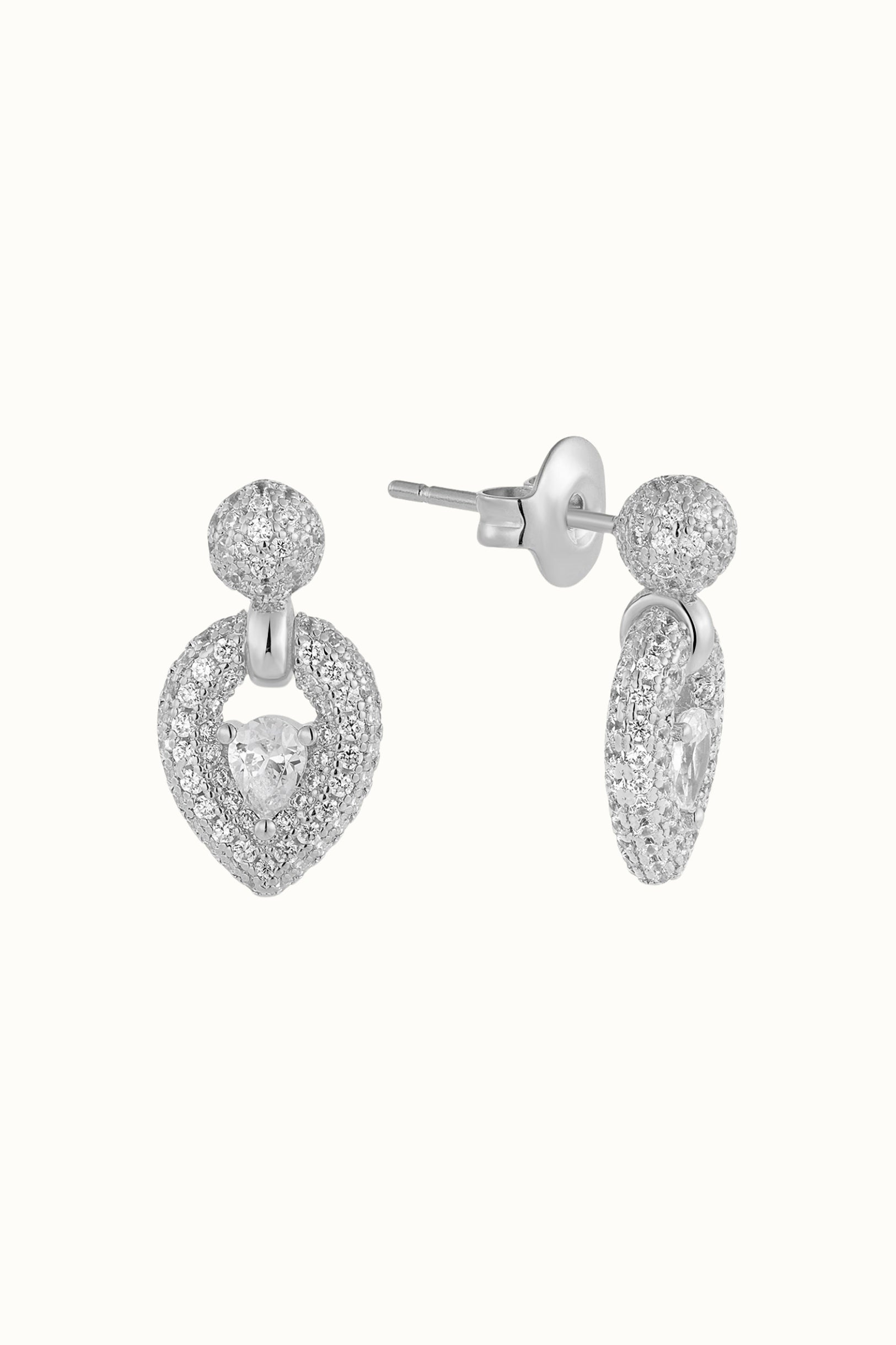 Defiant Ear Studs White