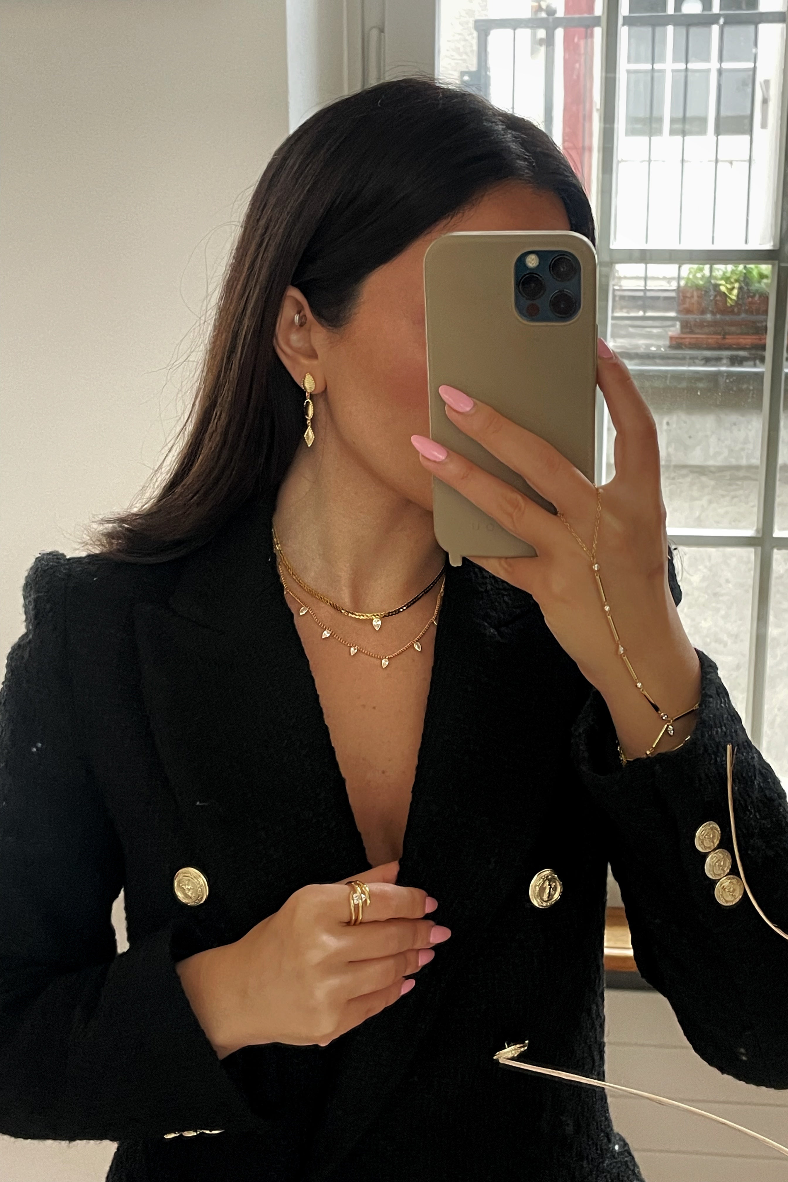 Rumi Multishape Drop Earrings أقراط رومى متعددة الأشكال متدلية