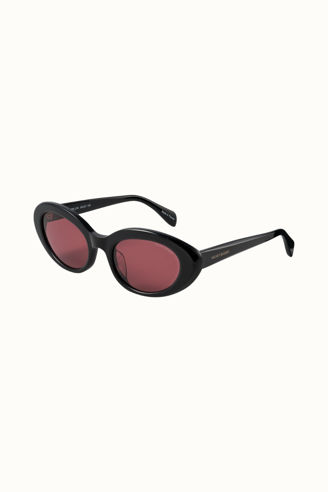 Cat Oval Acetate Sunglasses BLACK