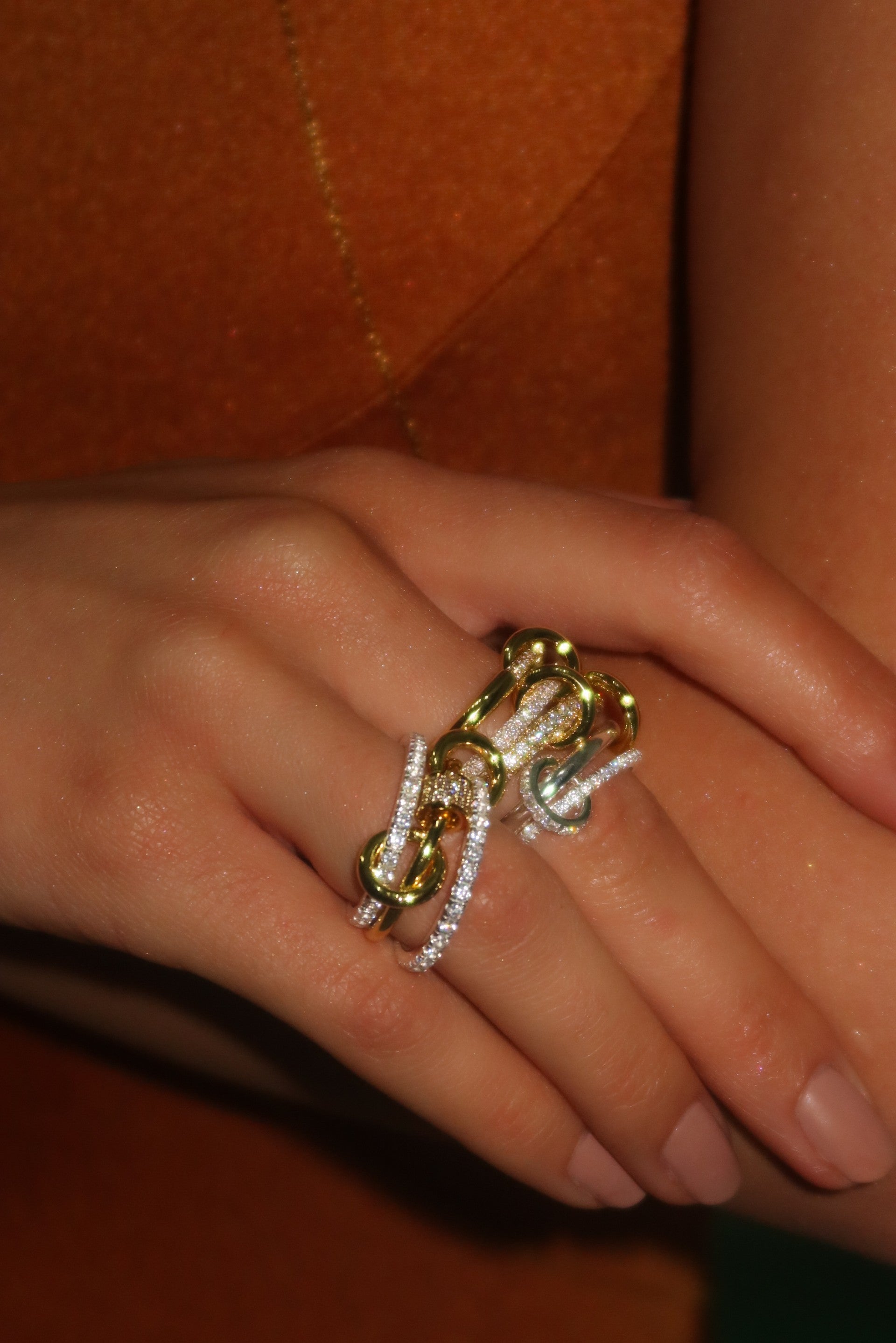 Sai Locked Ring Multiplated خاتم ساي لوكد مطلي متعدد الطبقات