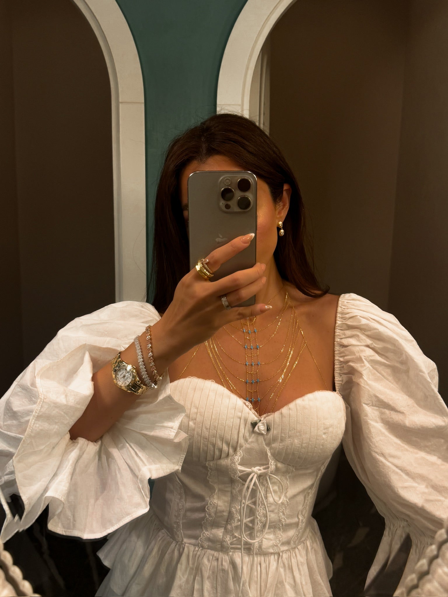 Mistress of the Night Turquoise Body Chain - iii