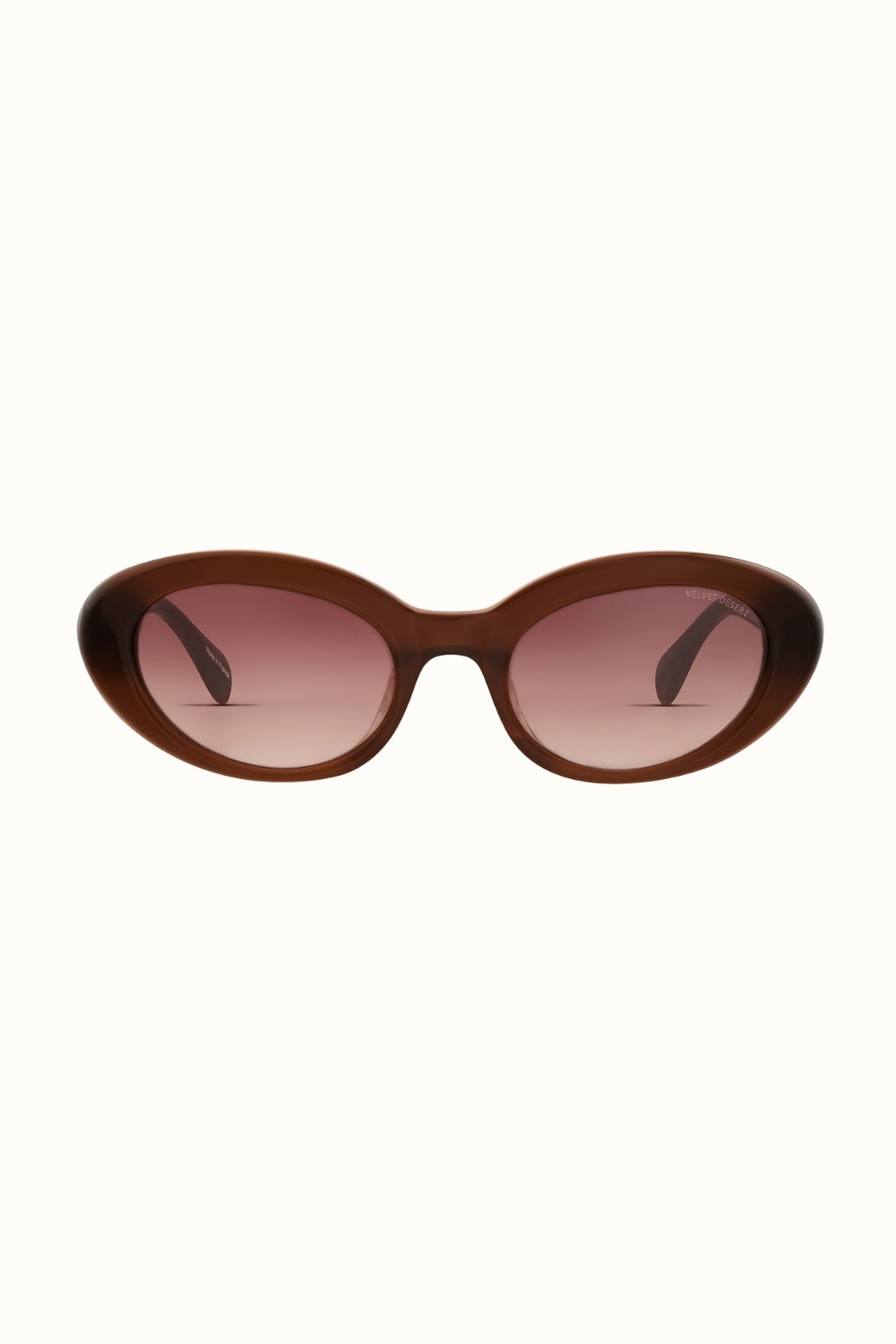 Cat Oval Acetate Sunglasses BURNT UMBER