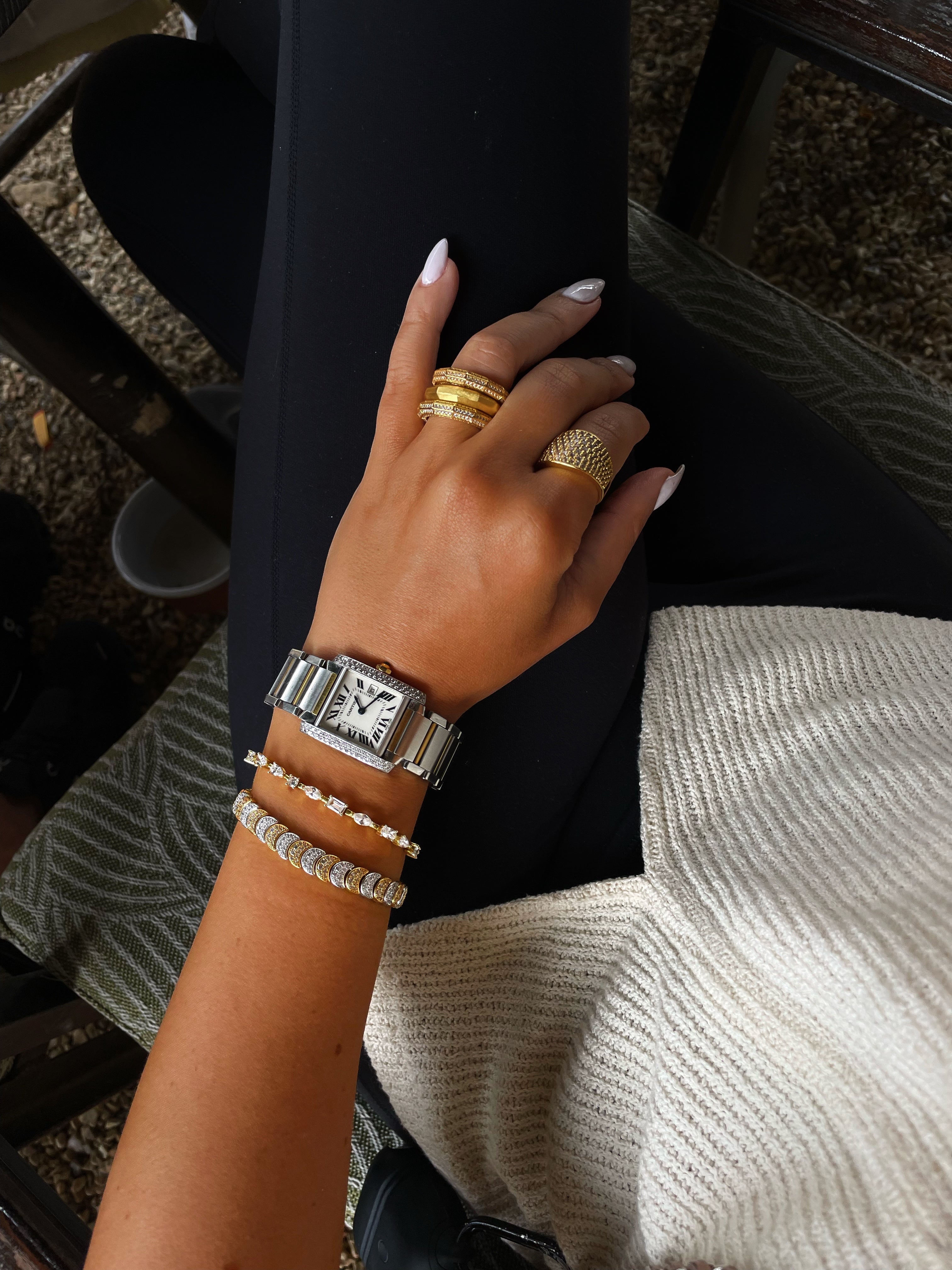 Moroccan Nights Pavé Bracelet Multi-plated سوار موروكان نايتس متعدد الطبقات