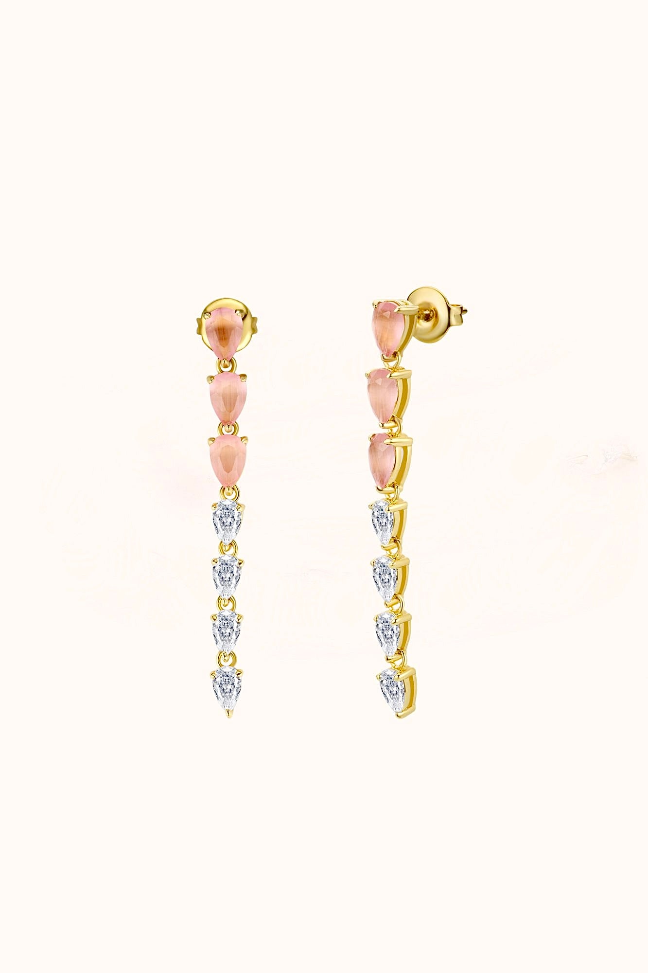 Cat Eye Stone Drop Earring قرط دروب بحجر عين القط