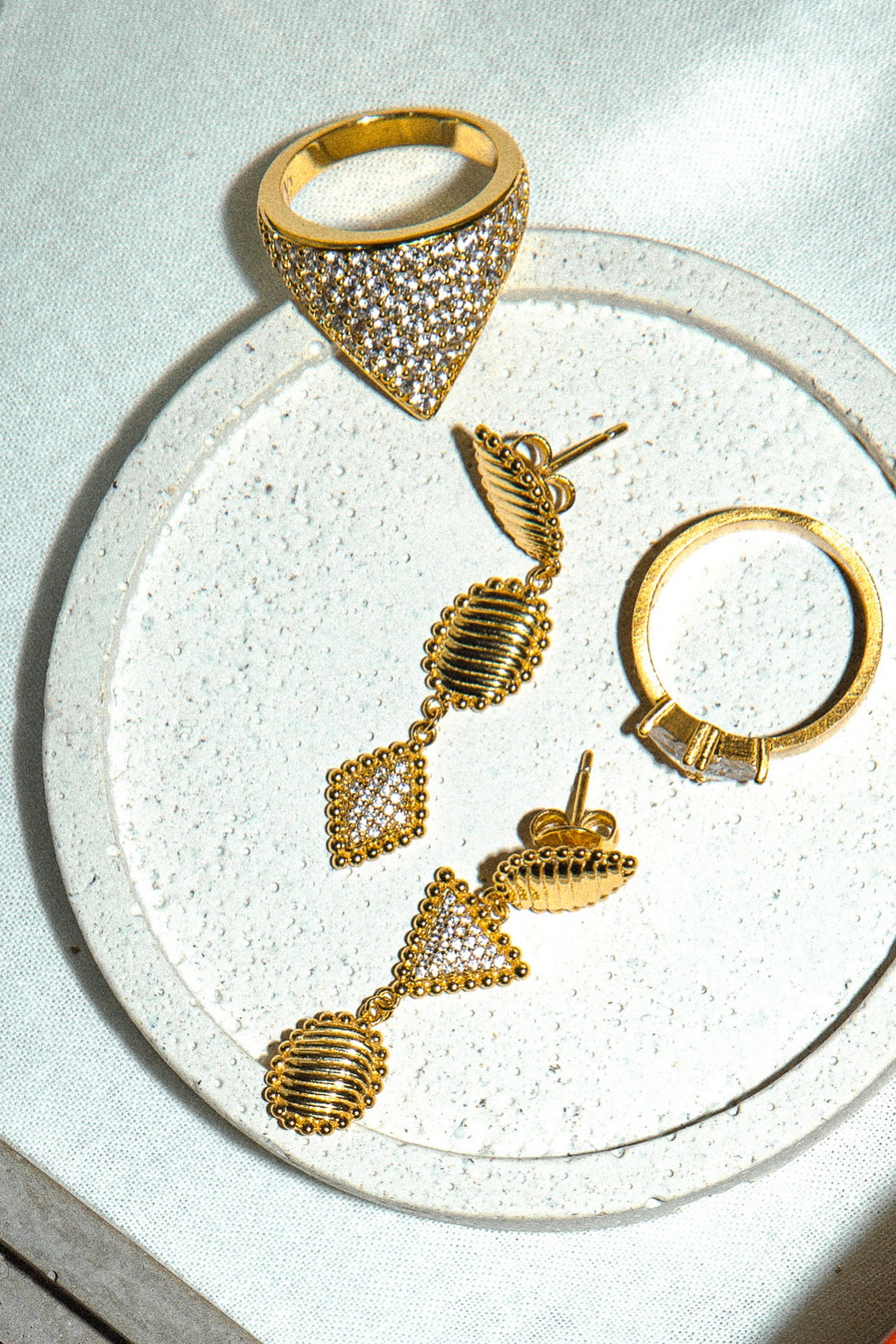 Rumi Multishape Drop Earrings أقراط رومى متعددة الأشكال متدلية