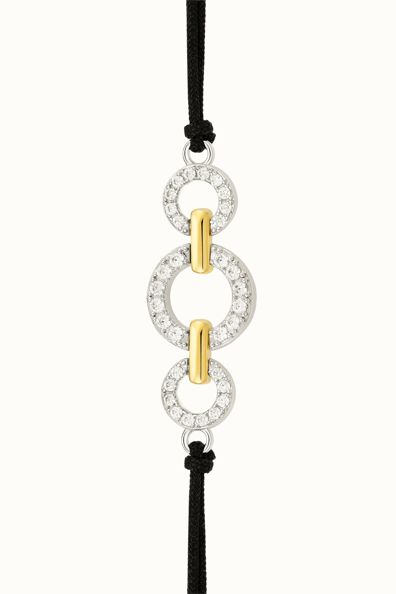 سوار من الحبل الأسود بتصميم حلقة
