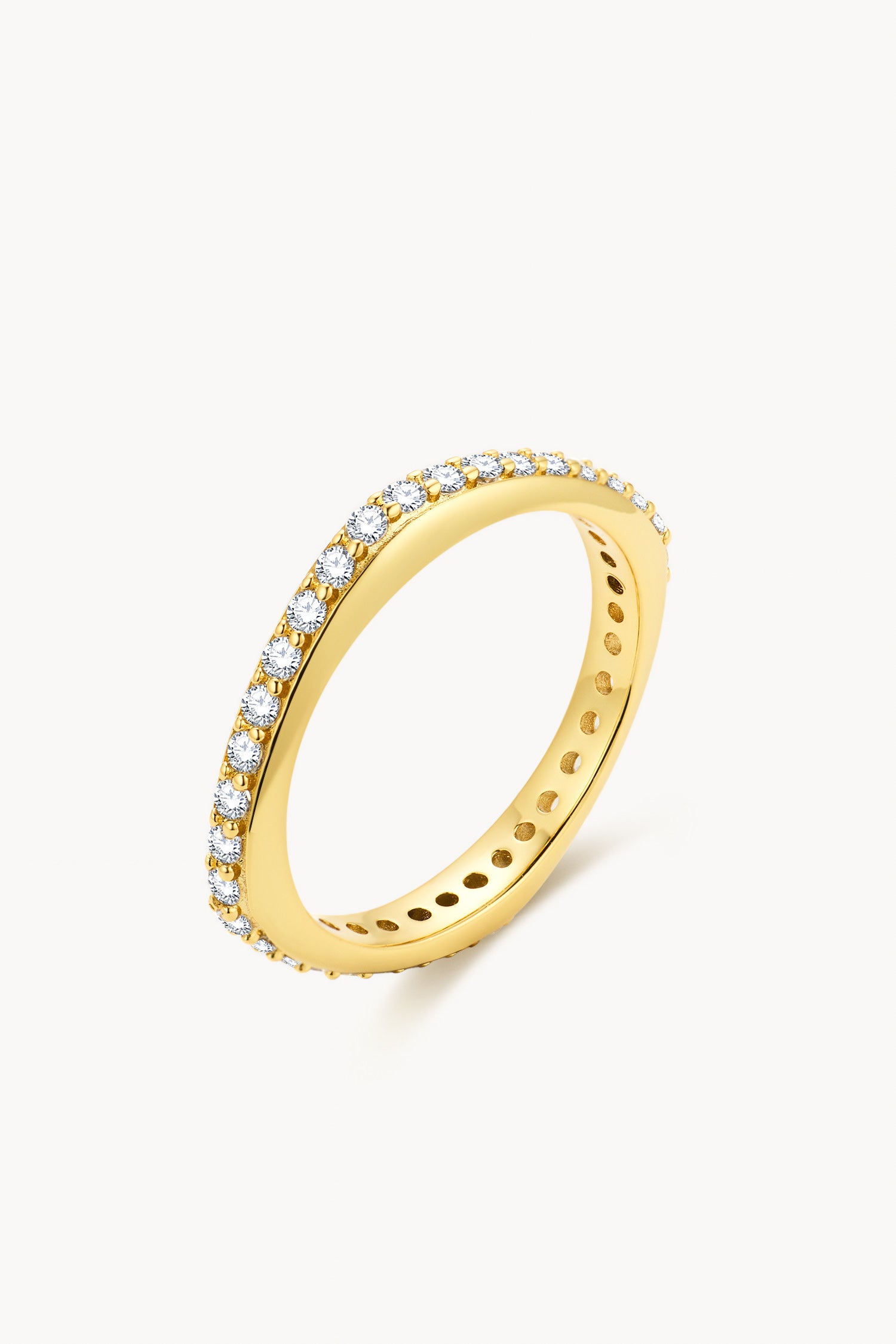 Paved Square Ring - Gold