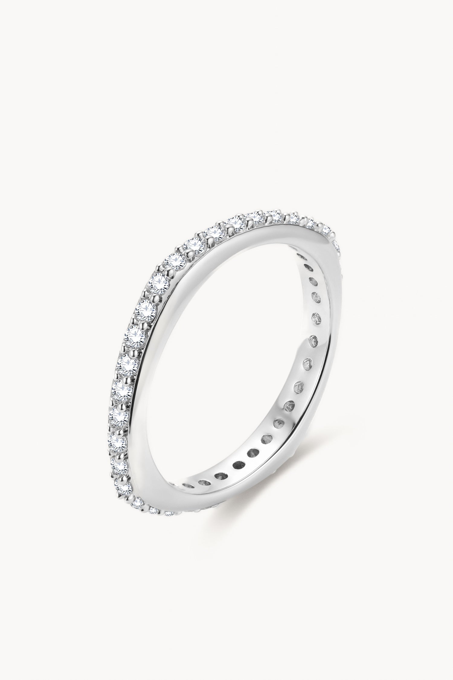 Paved Square Ring - White