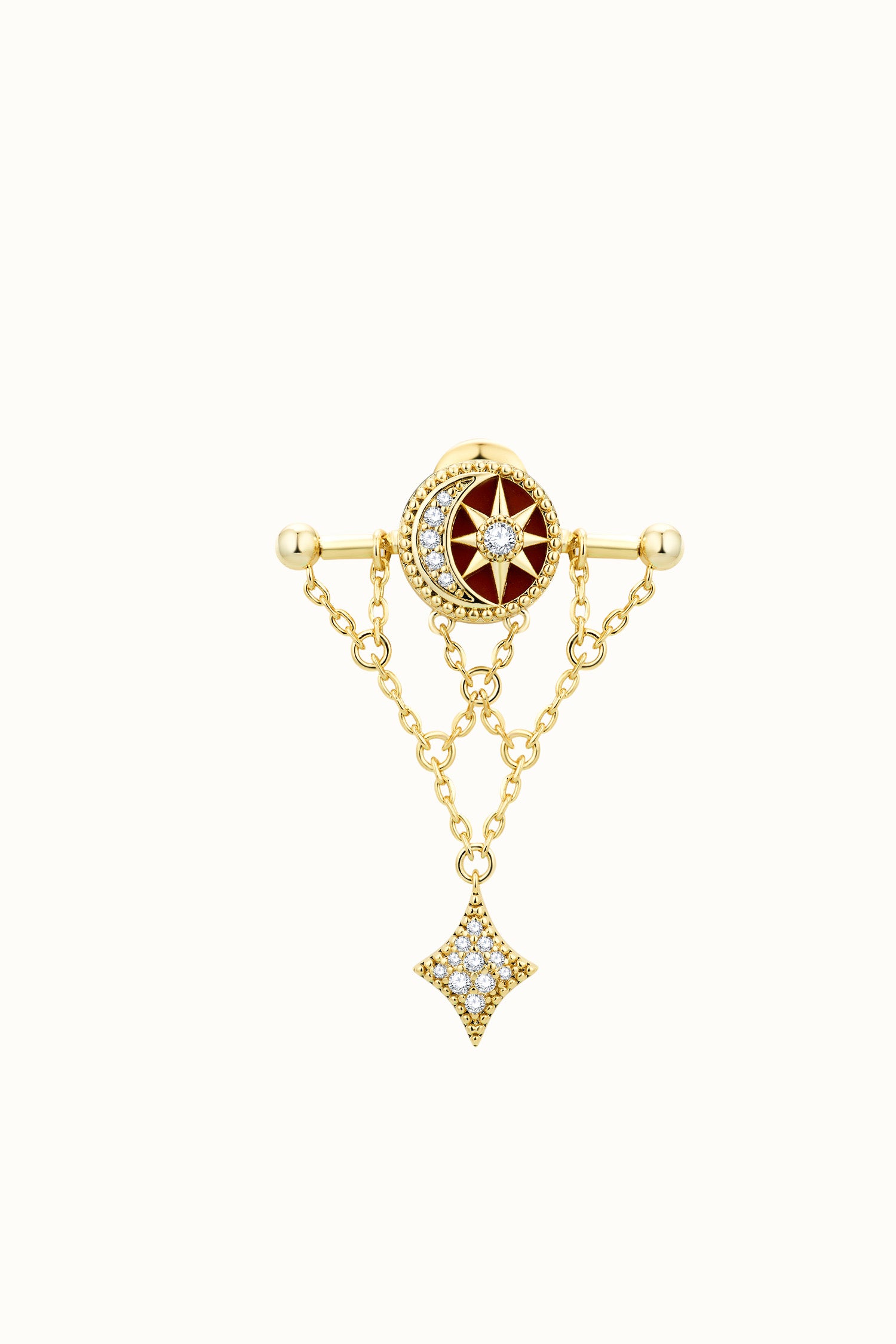 Desert Tale Net Earrings - Red Jasper