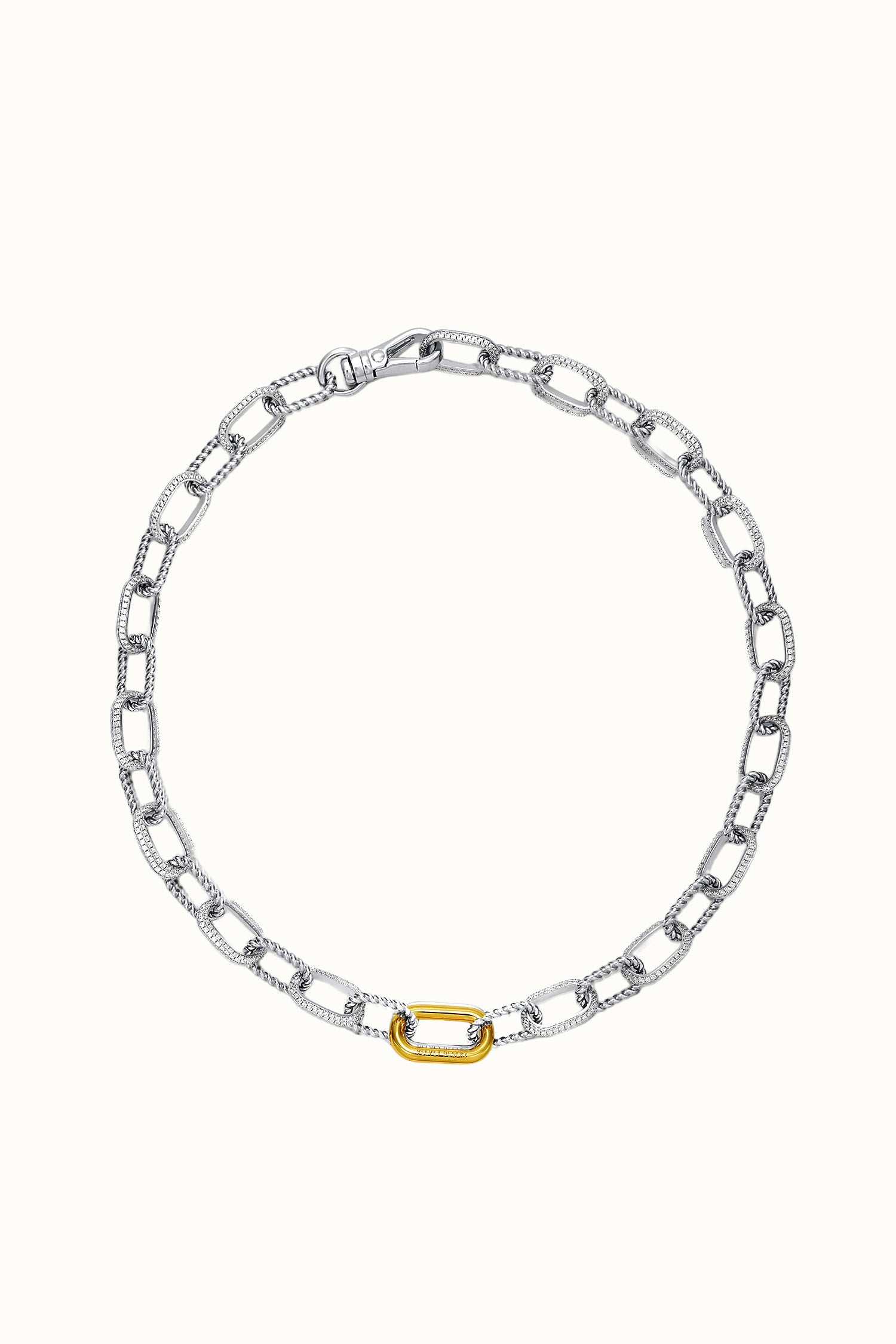 Kate Cable Link Pavé Chain Necklace عقد كيت بحلقات مختصرة