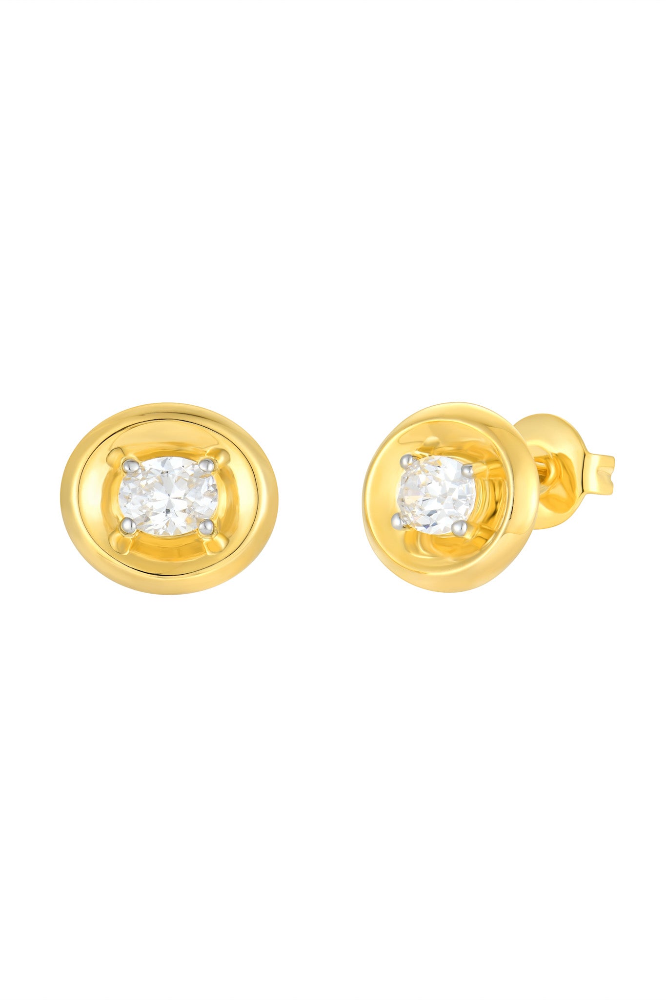 Oval Gold Stud