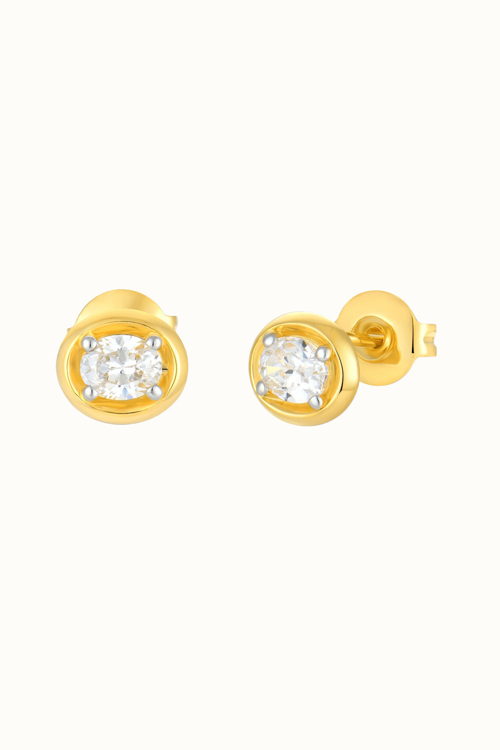 Oval Mini Gold Stud