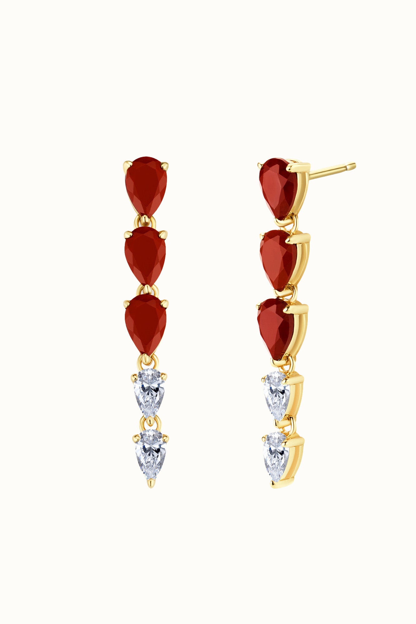 Red Jasper Drop Earring - Short