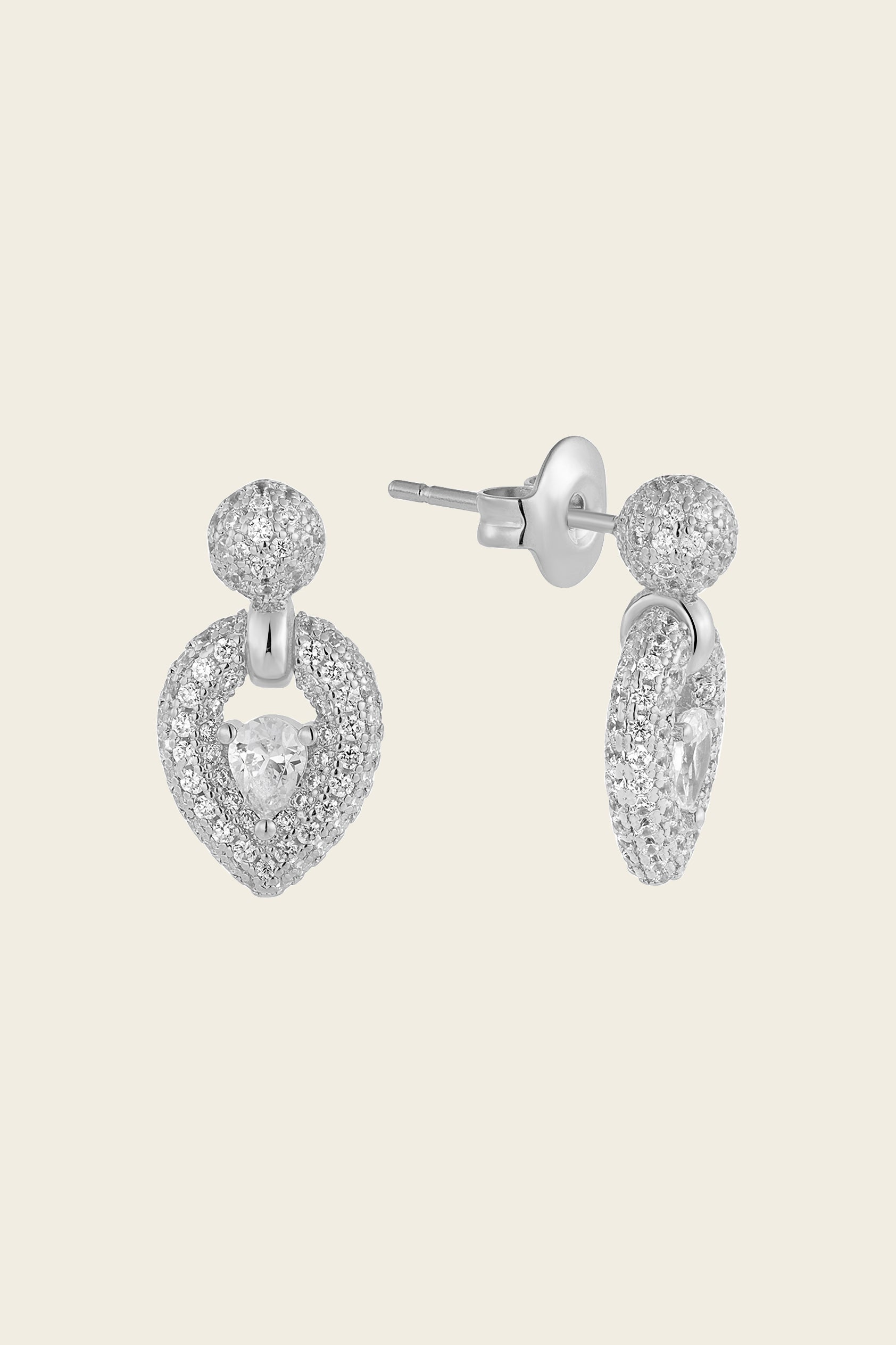 Defiant Ear Studs White
