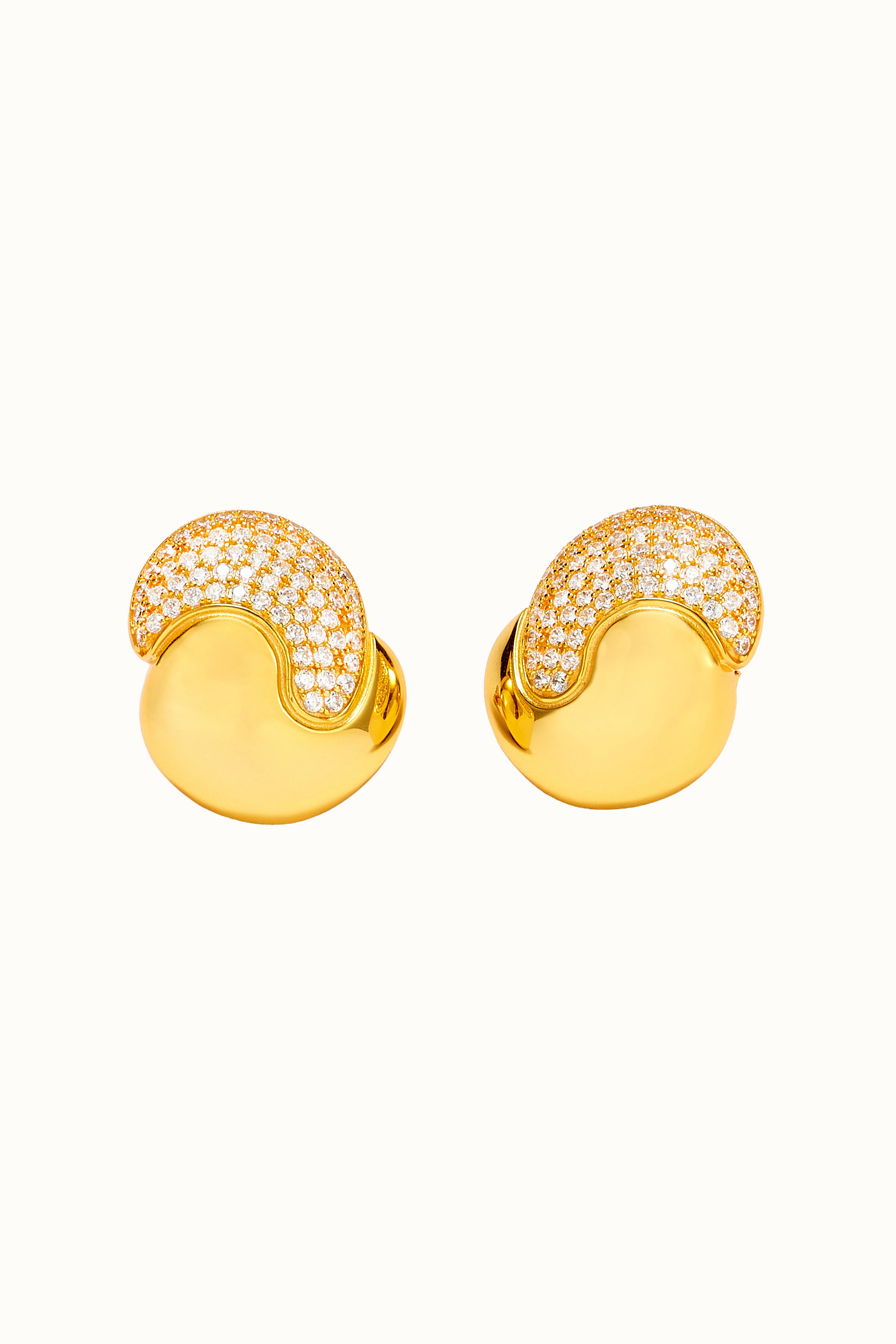 YinYang Button Ear Studs