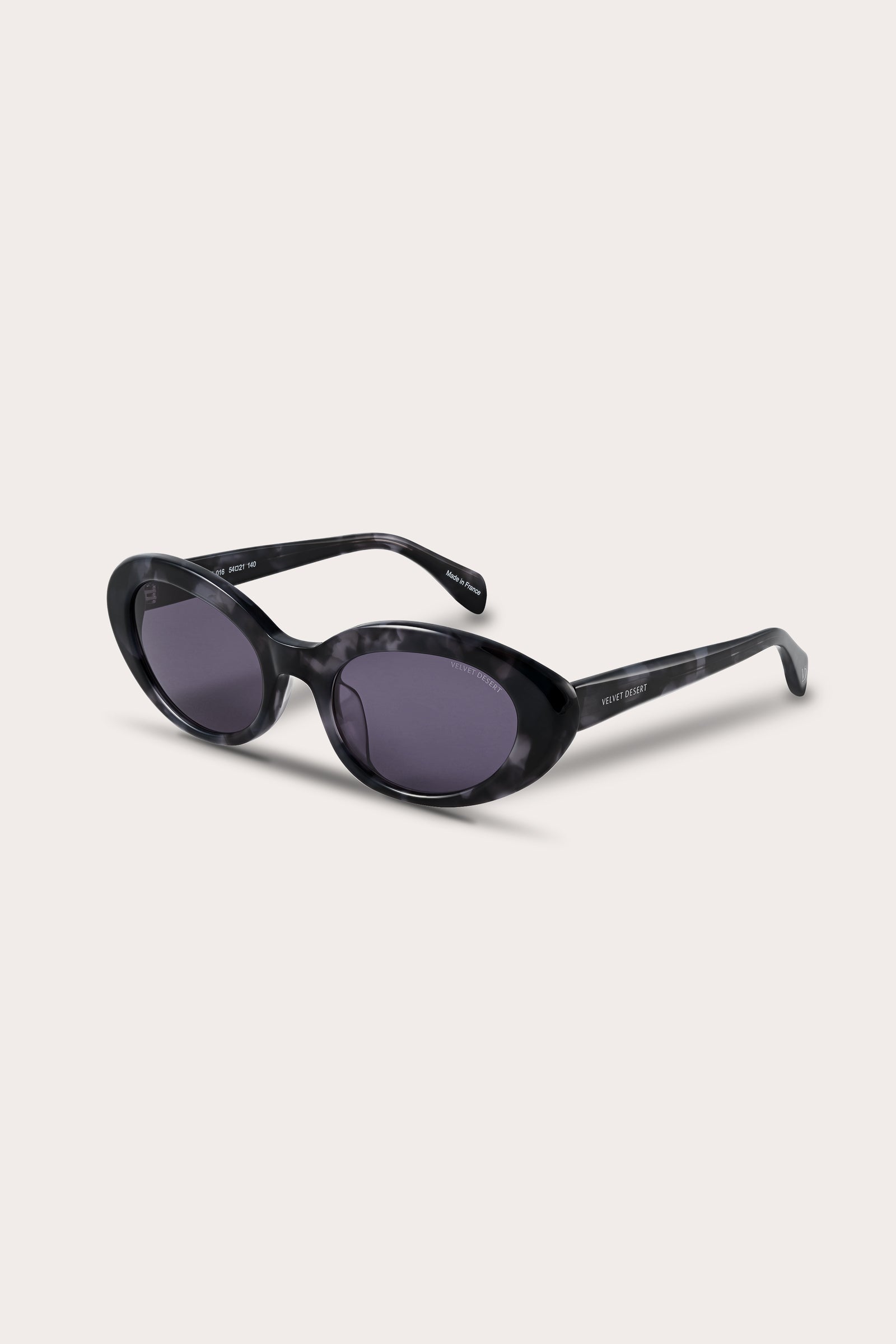 Cat Oval Acetate Sunglasses BLACK HAVANA