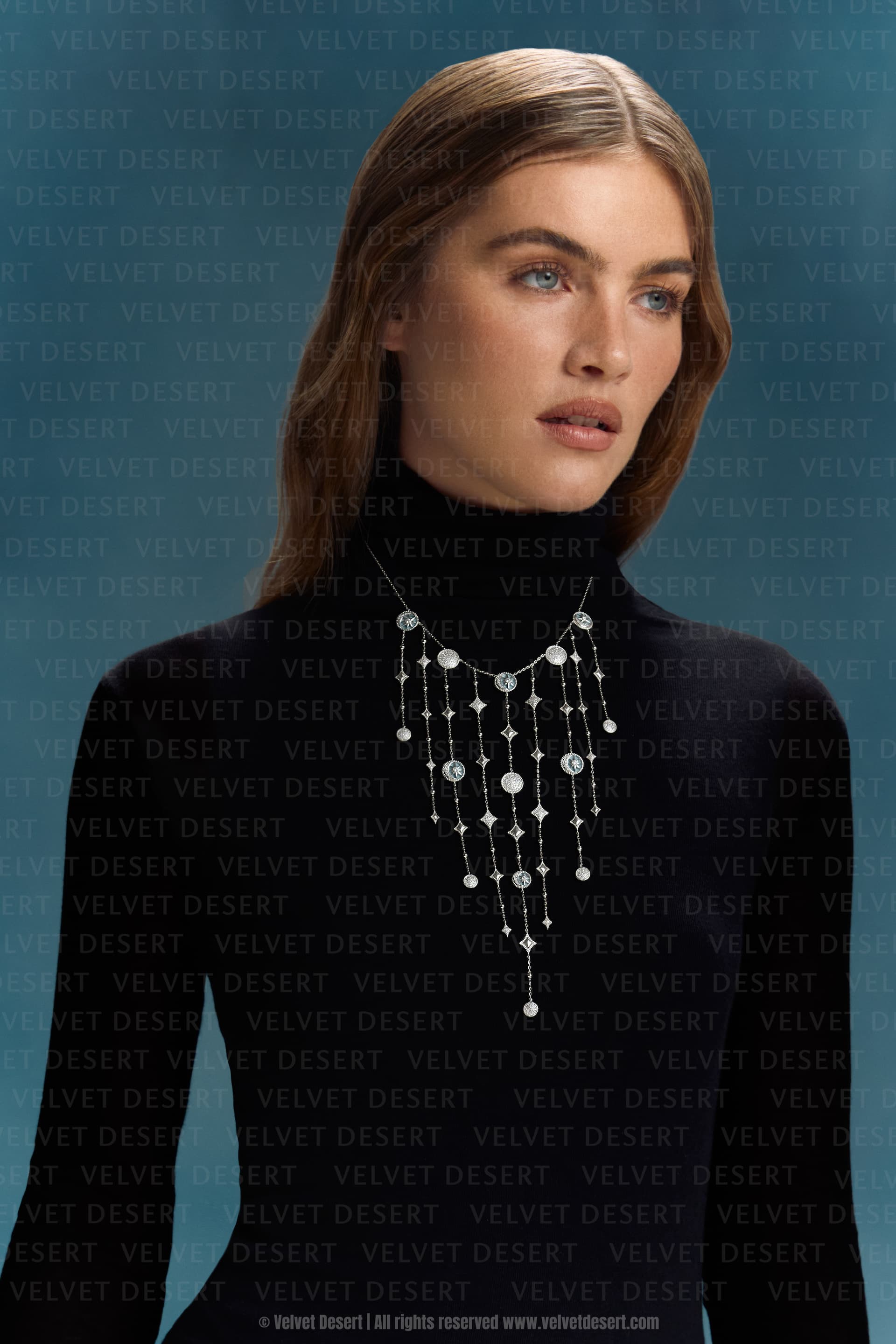 Desert Tale Rain Necklace - Sama Blue