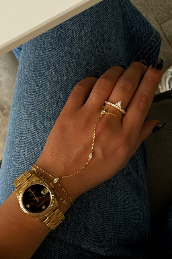 Amber Hand Chain - Velvet Desert