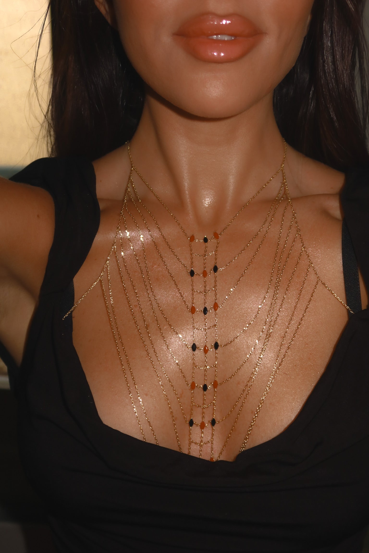 Mistress of the Night Jasper/Onyx Body Chain - iii