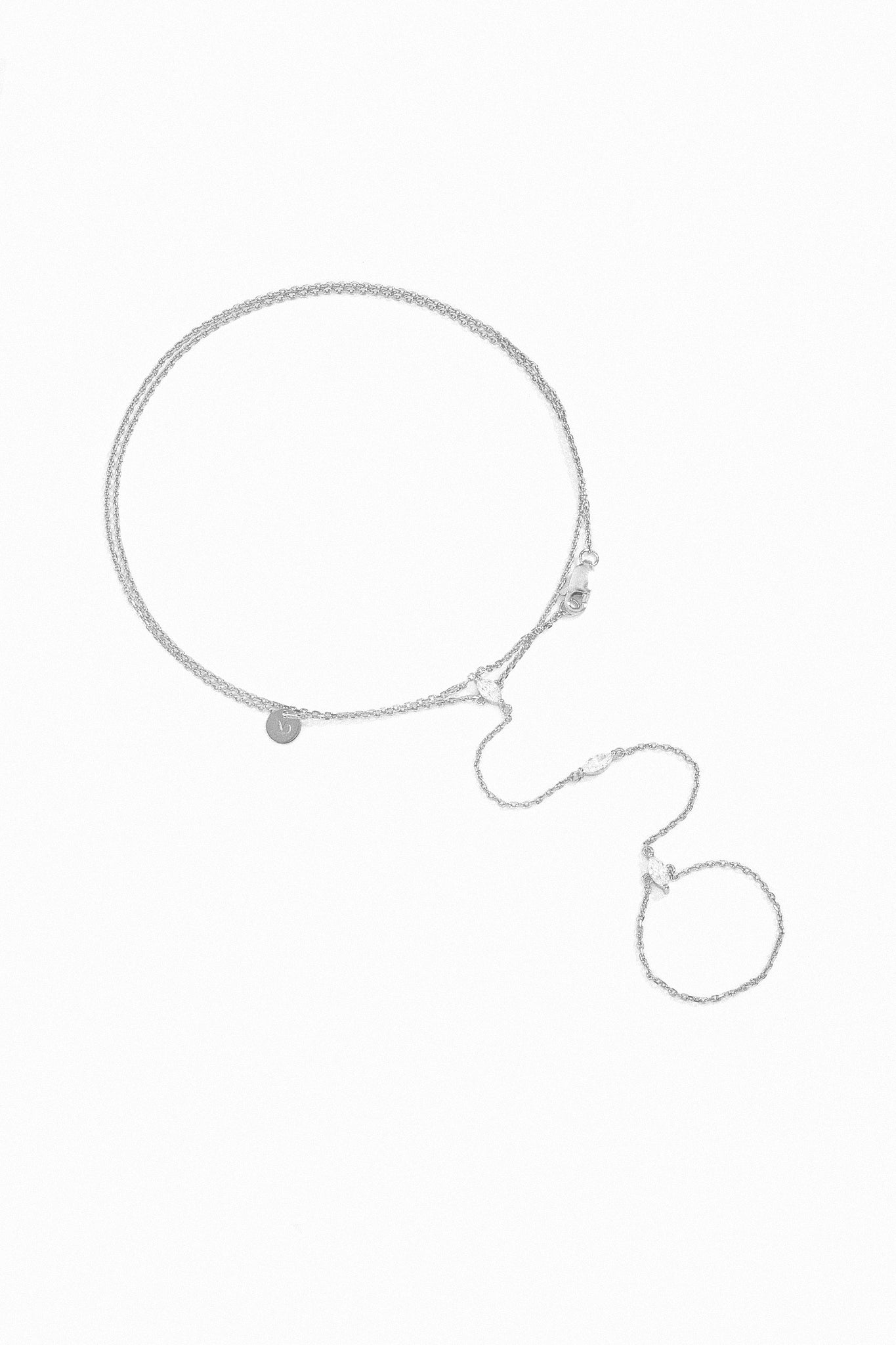   Amber Silver Hand Chain سلسلة يد عنبر فضي