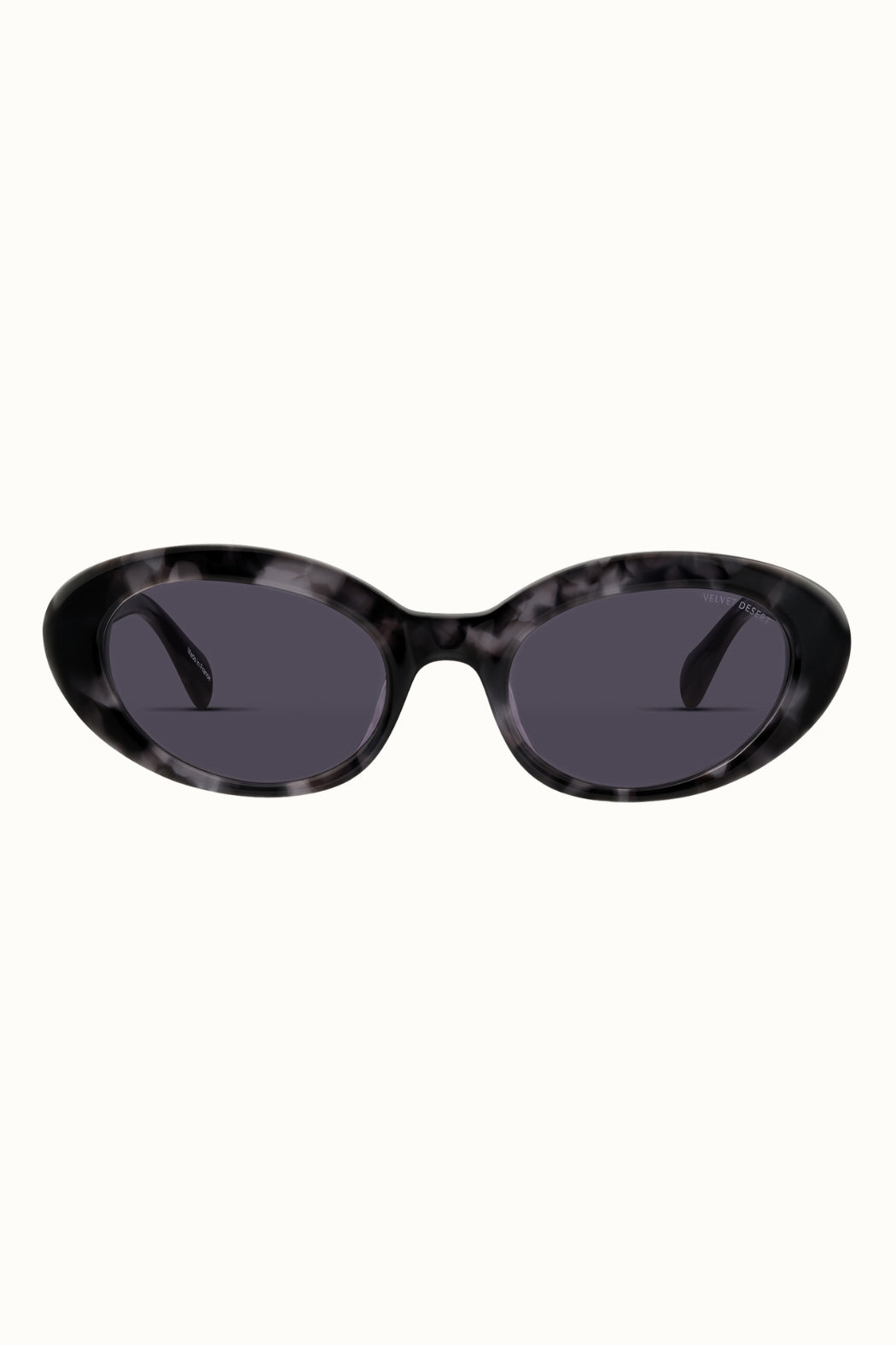 Cat Oval Acetate Sunglasses BLACK HAVANA