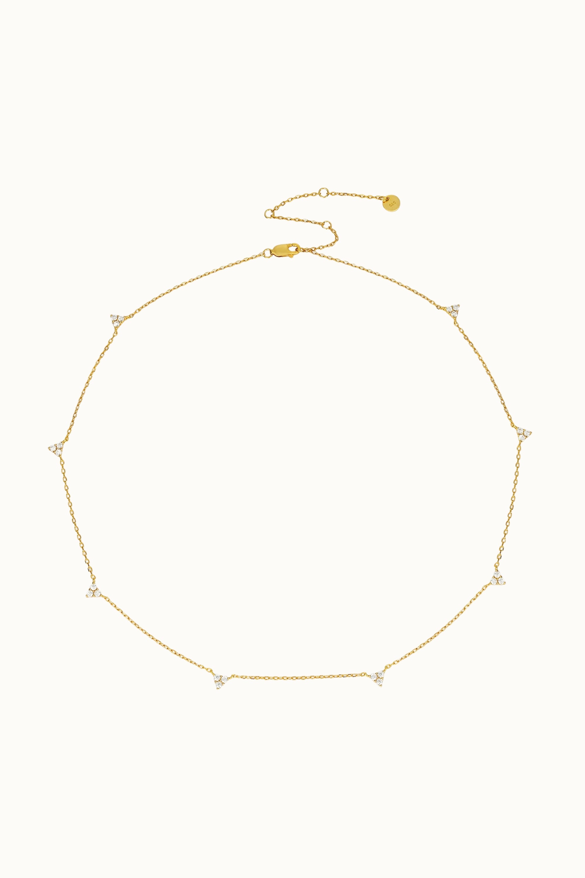 Tri-Stone Charm Necklace