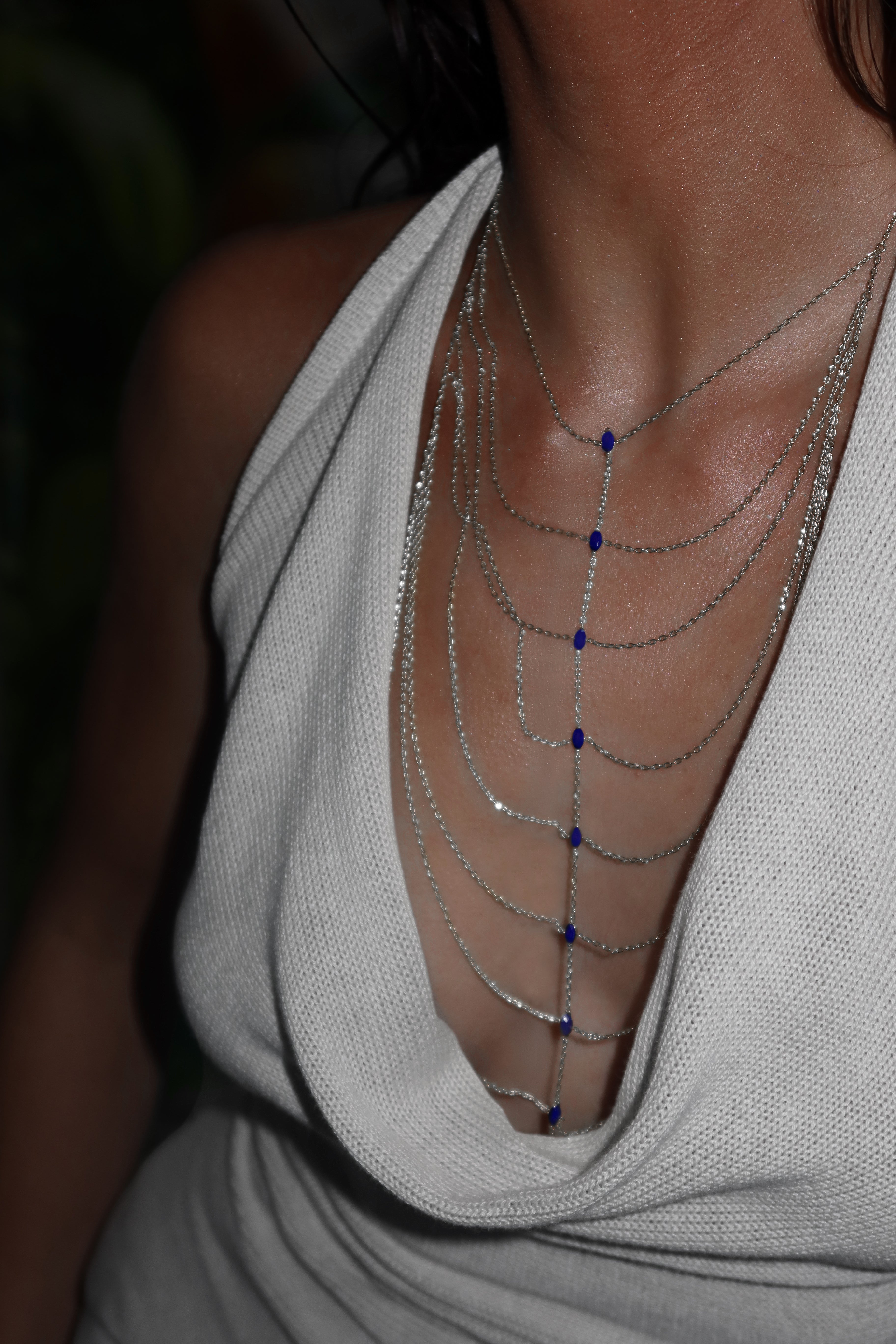 Mistress of the Night Body Chain - Chromatic Lapis - i