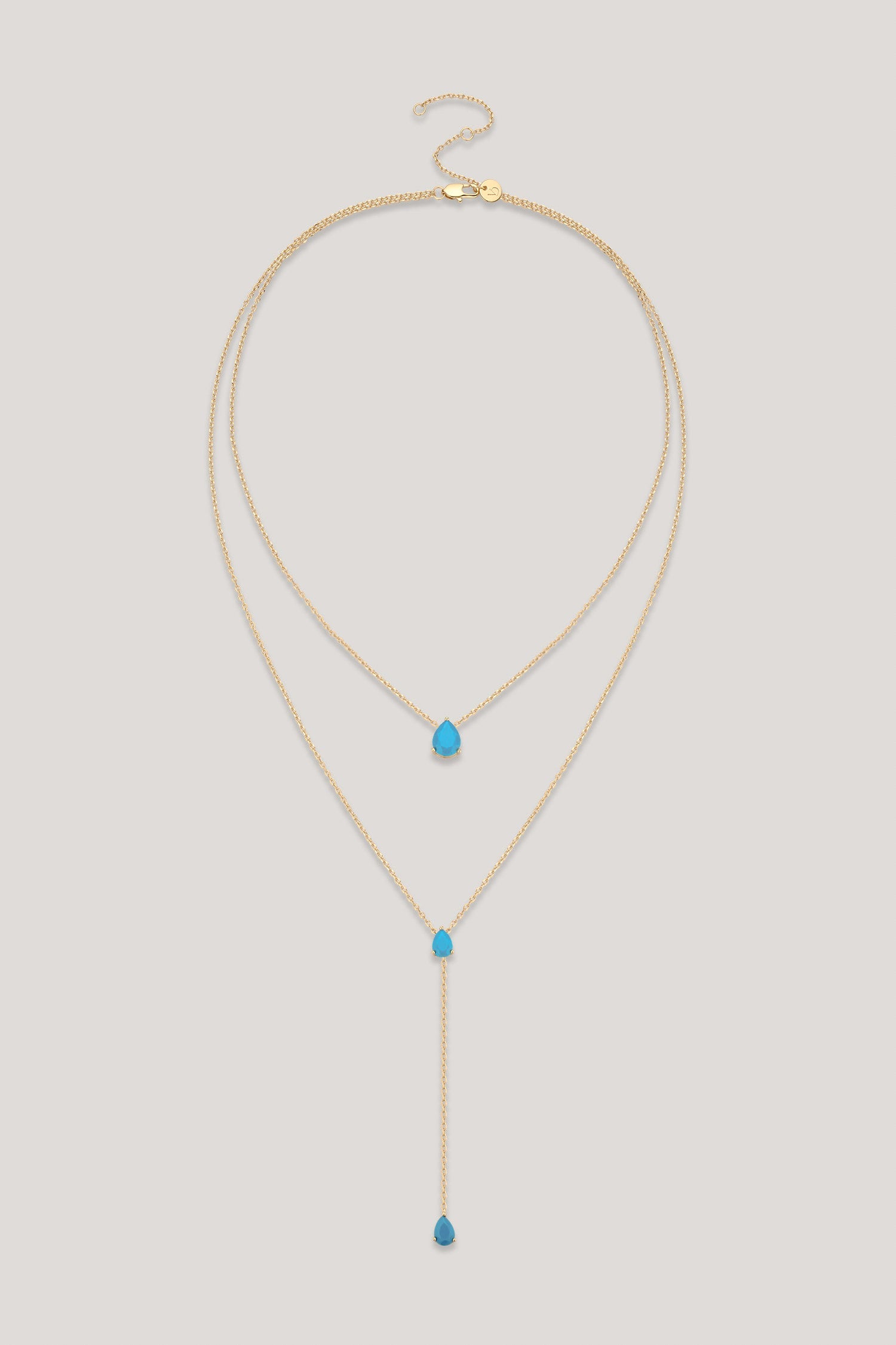 Turquoise Capri Layered Necklace  عقد كابري متعدد الطبقات تركوازي