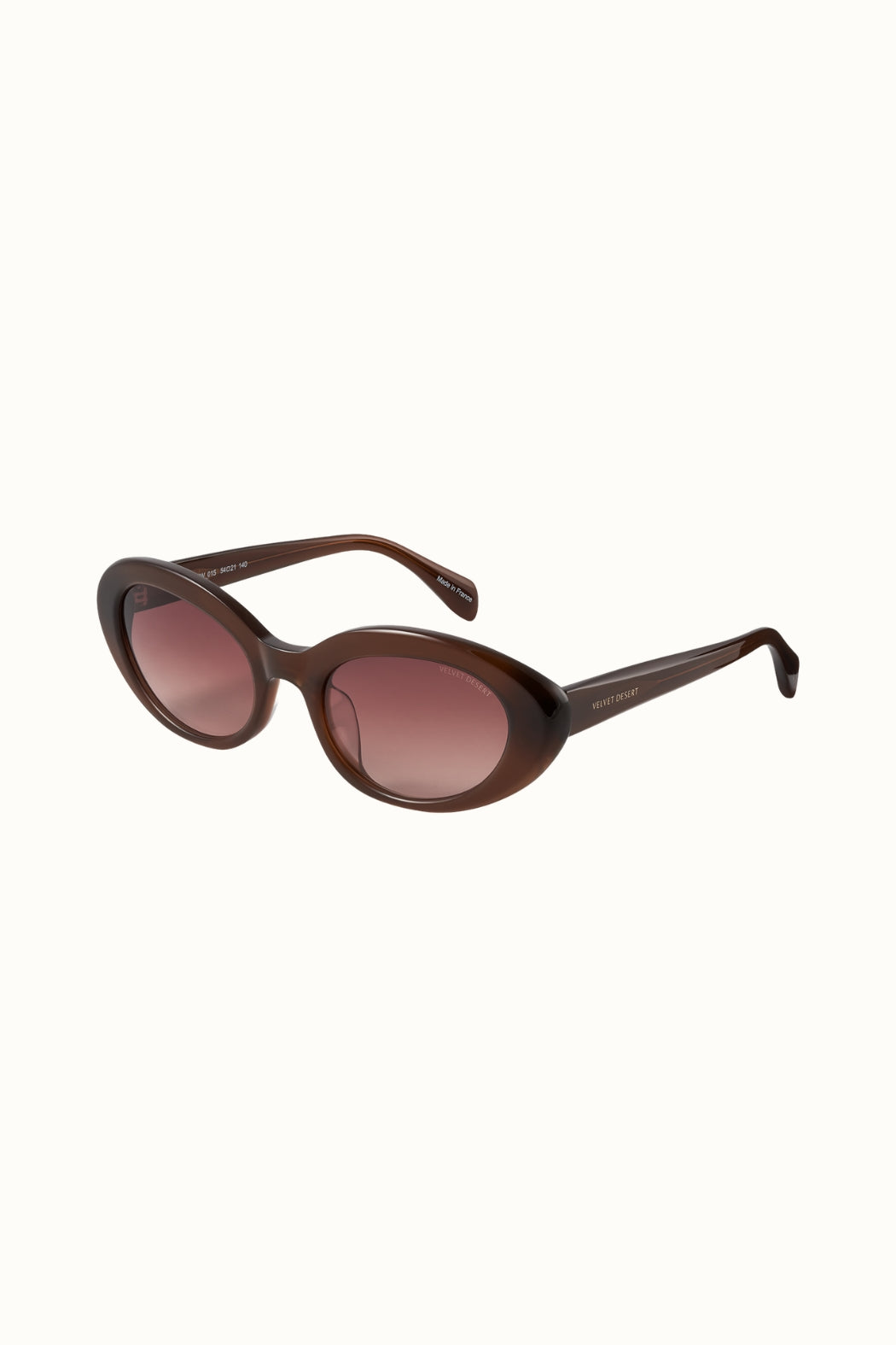 Cat Oval Acetate Sunglasses BURNT UMBER