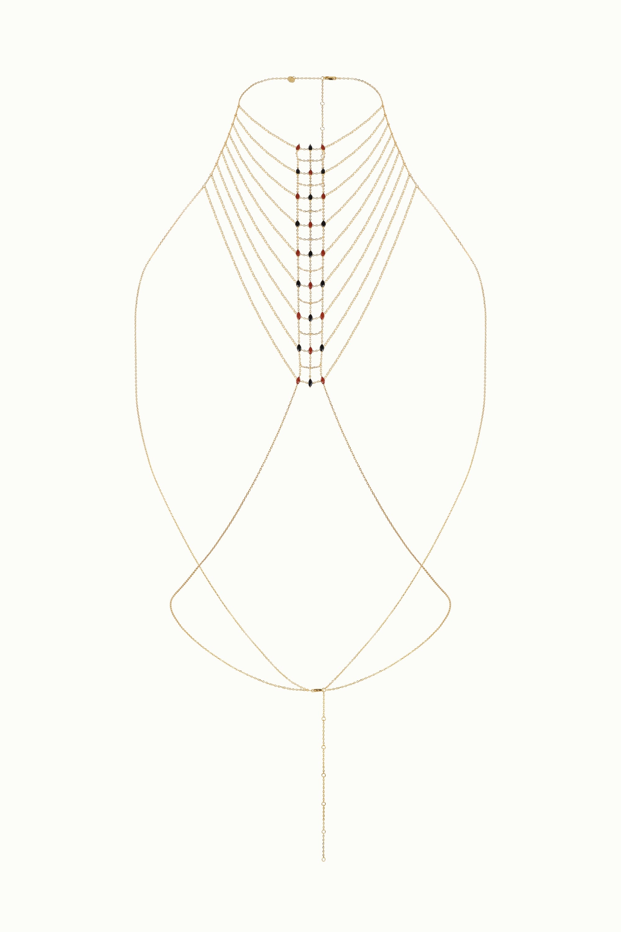 Mistress of the Night Jasper/Onyx Body Chain - iii