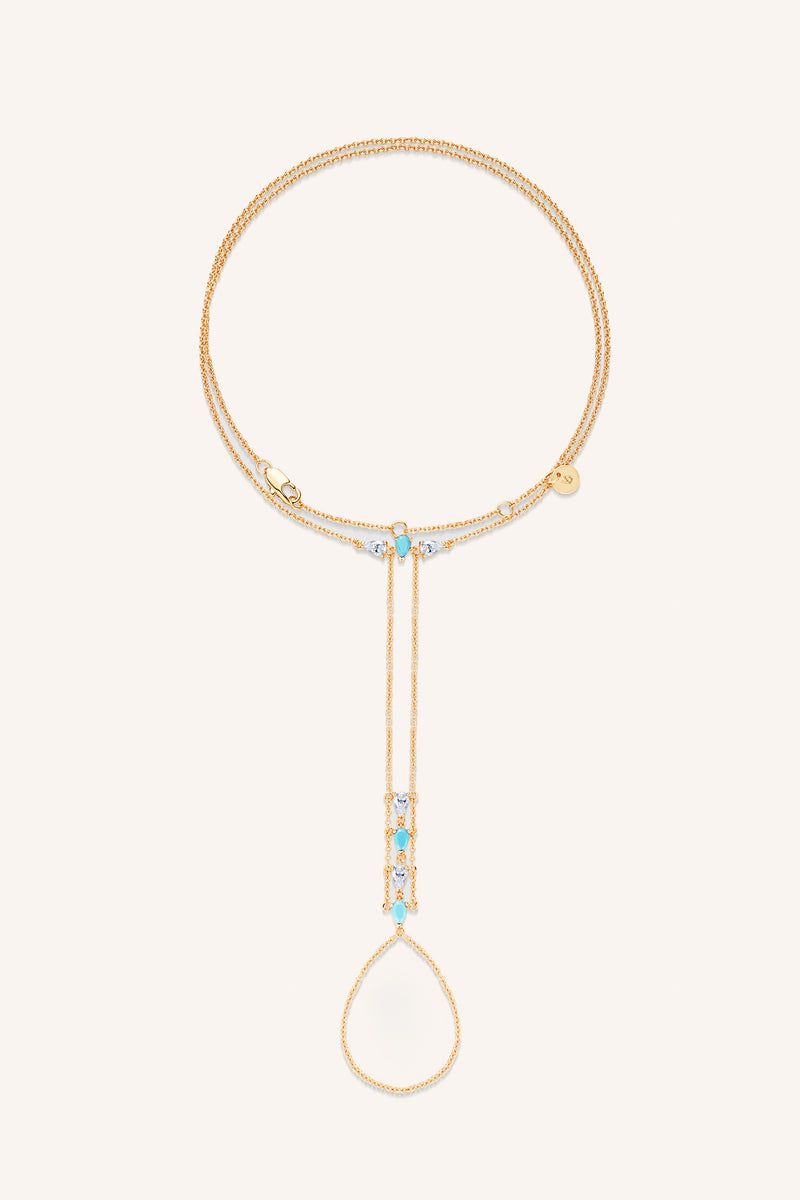 Mistress of the Night Hand chain - Turquoise