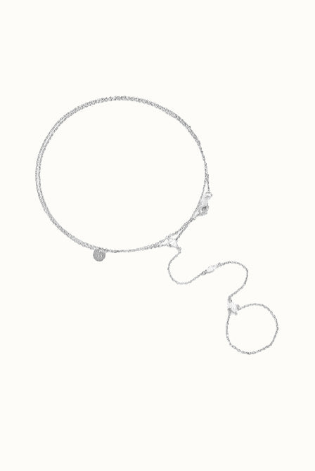 Amber Silver Hand Chain