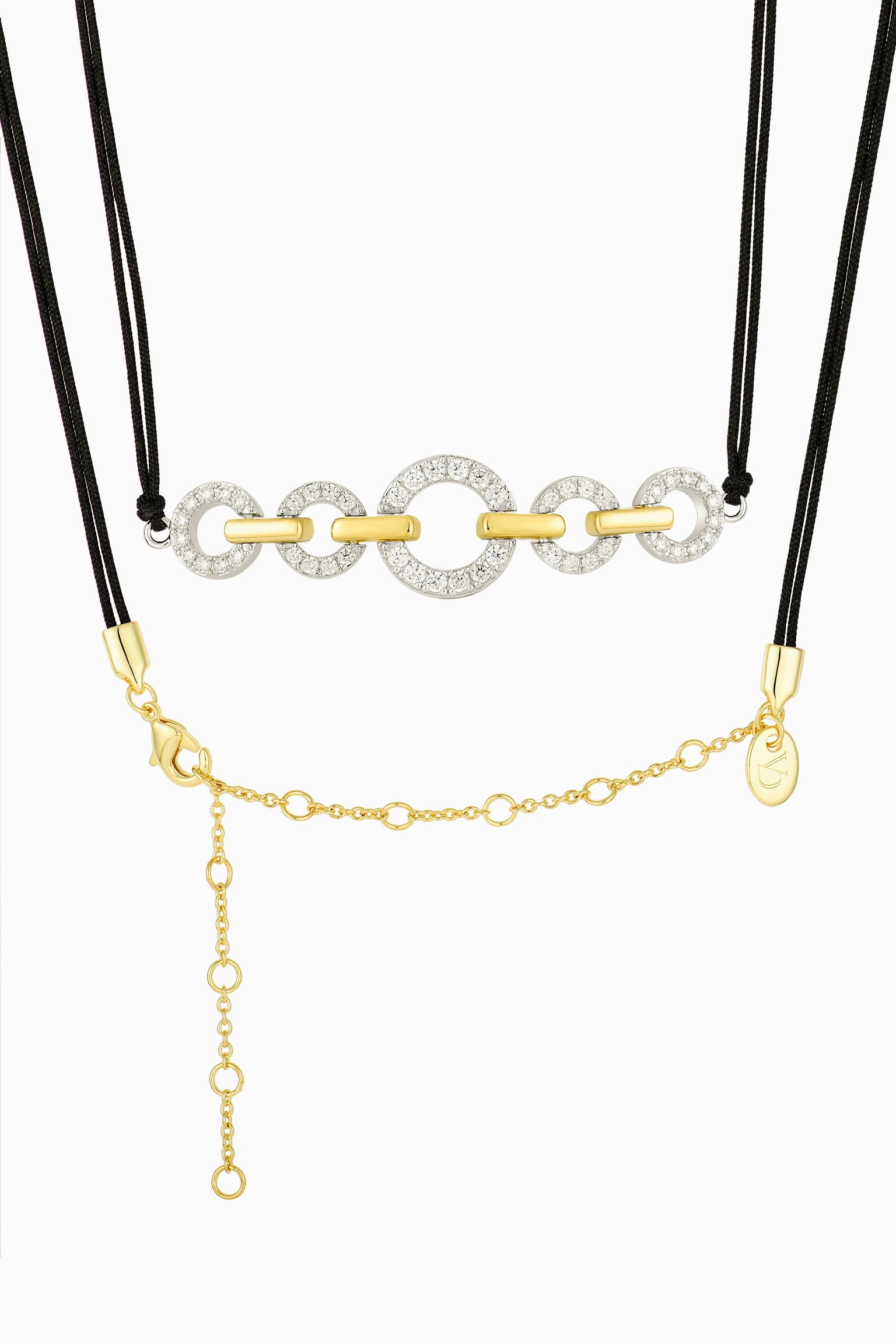 Hoop-Link Black Cord Choker