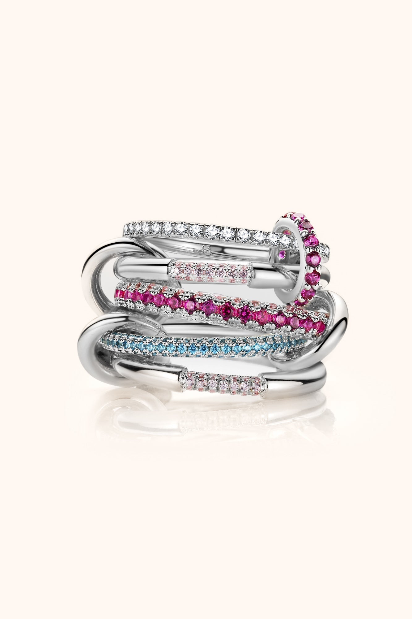 Ivy Locked Ring Silver خاتم آيفي المقفل الفضي