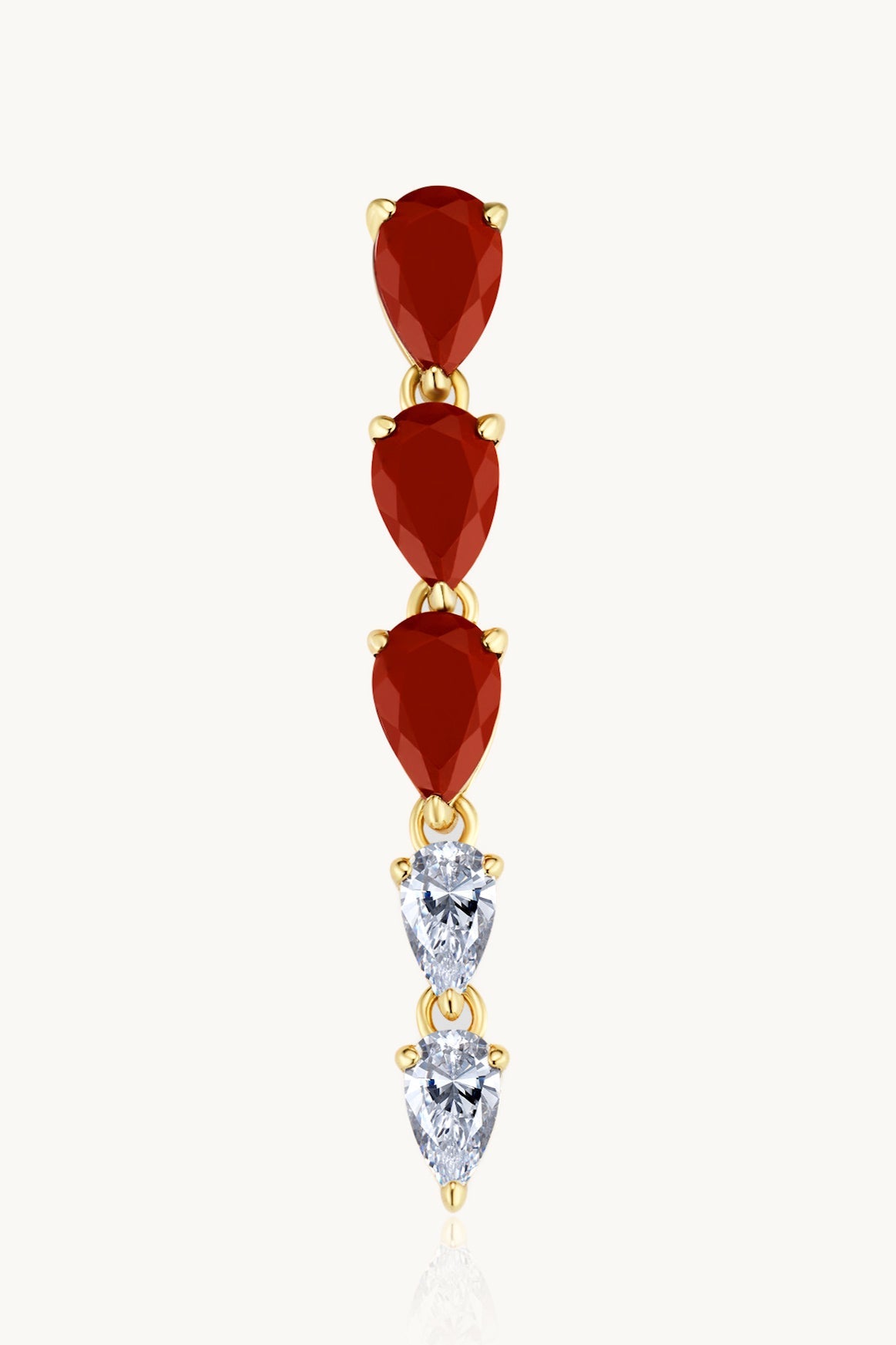 Red Jasper Drop Earring - Short  قرط دروب جاسبر أحمر – قصير