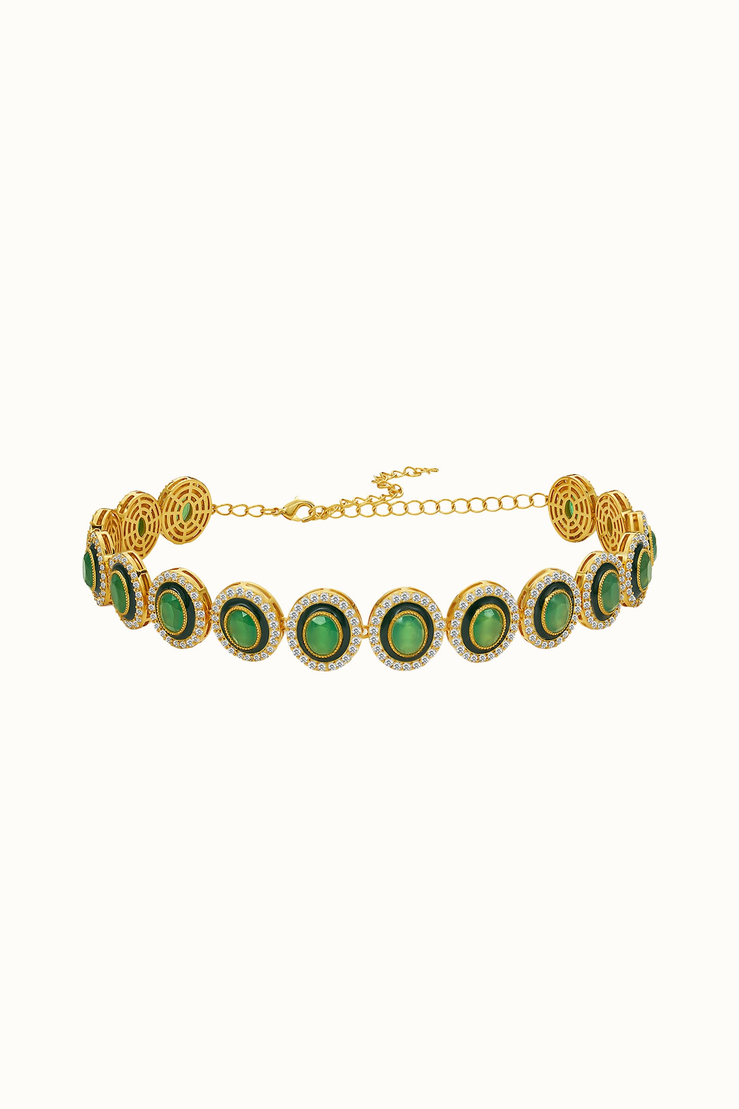 Diana Green Agate Choker Necklace