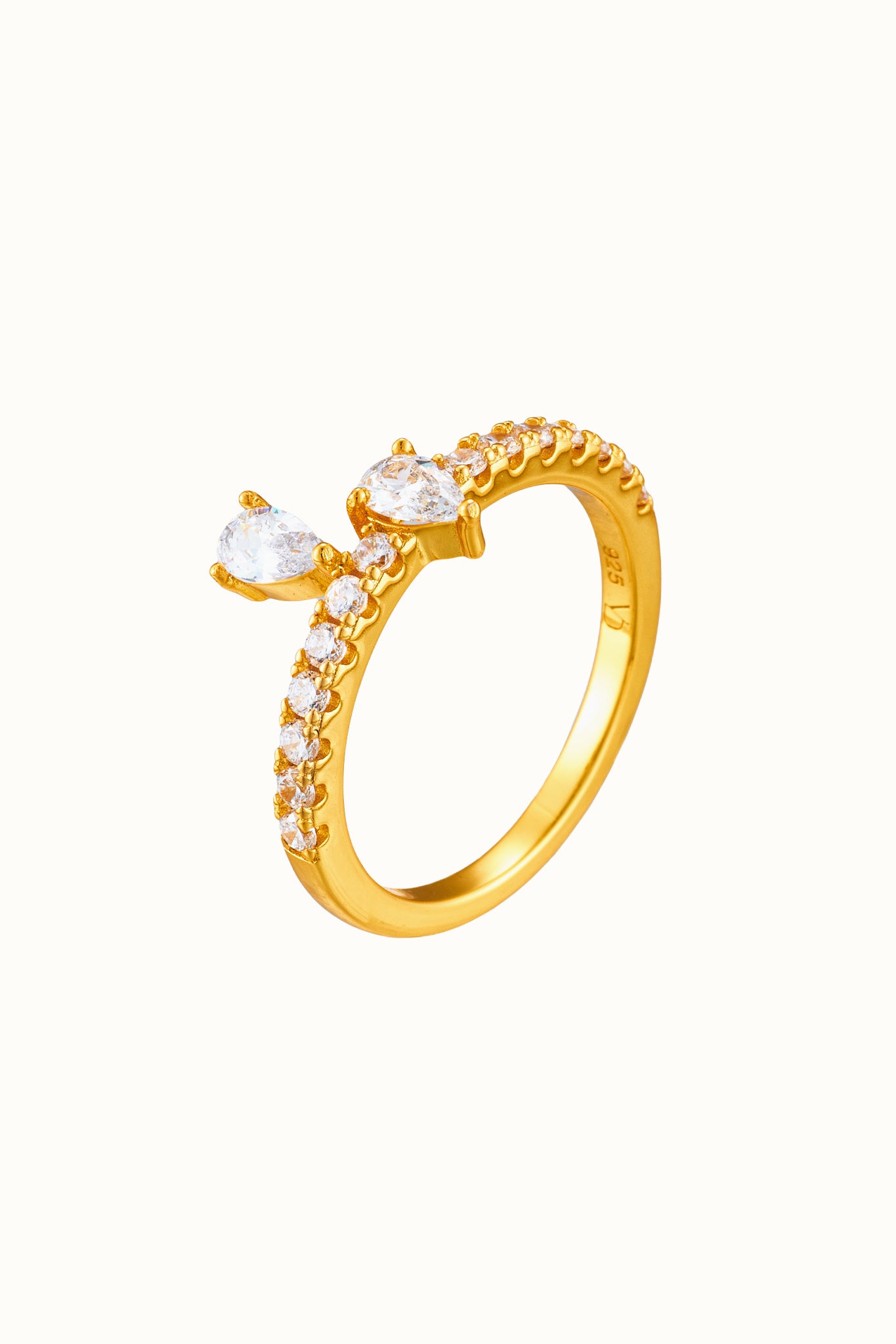 Double Teardrop Ring Band