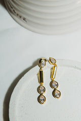 Lia Hex Drop Earrings Small