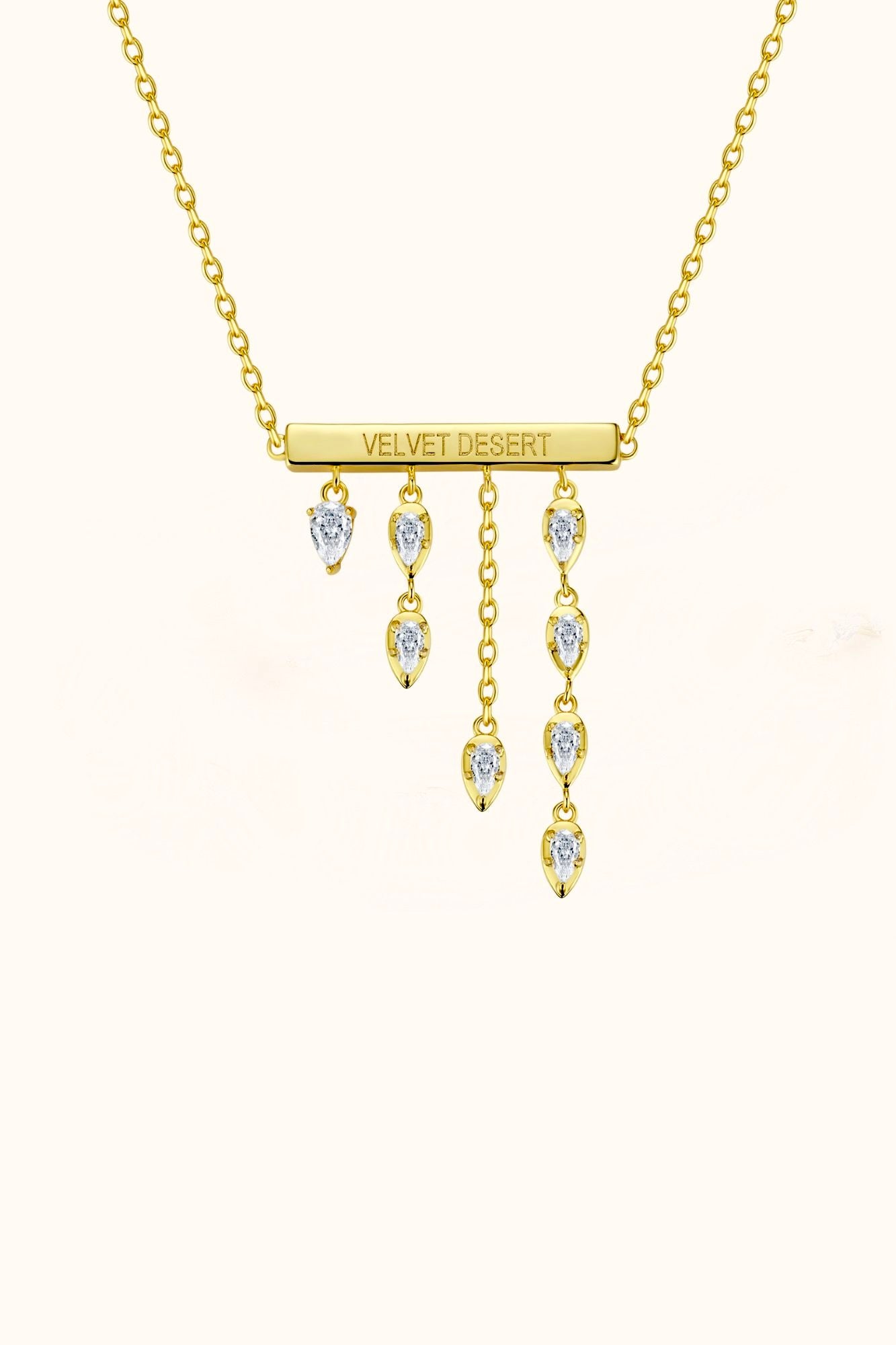 Gold North Lines Drop Necklace عقد جولد نورث لاينز دروب