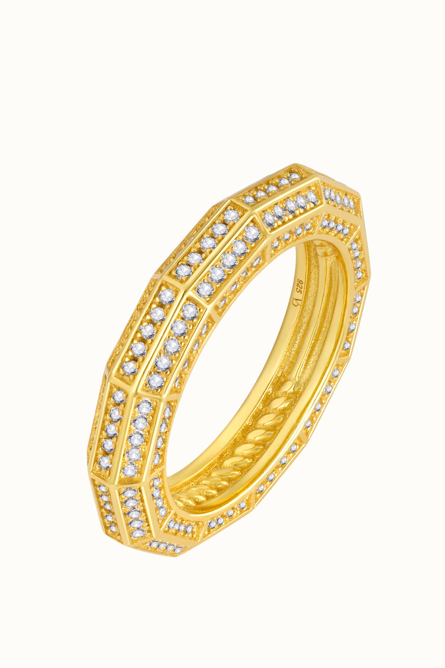 Hex Pavé Ring