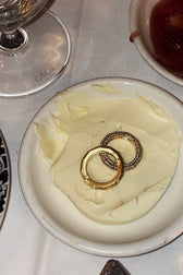 LuvAj Hex Pave Disc Ring - Gold main image 0