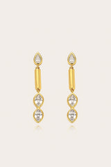 Lia Hex Drop Earrings Small