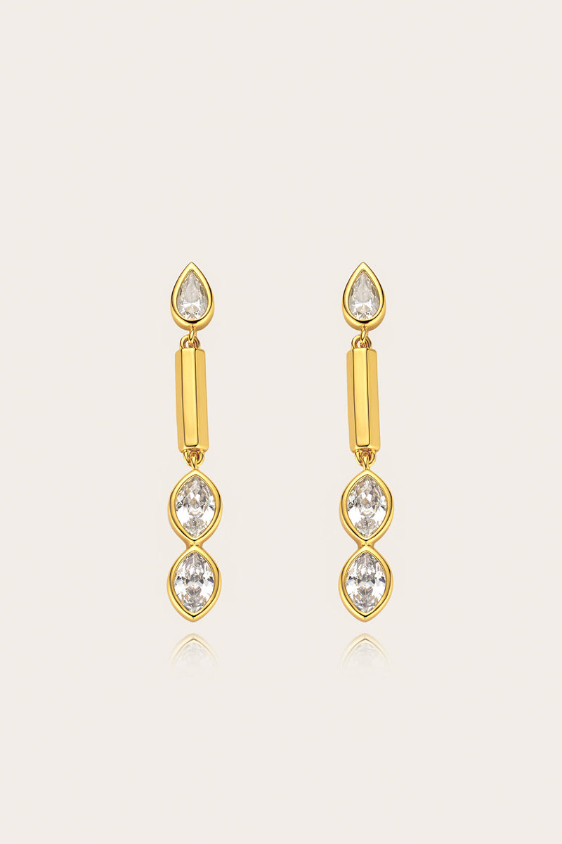 Lia Hex Drop Earrings Small