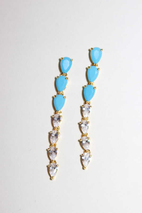 Persian Turquoise Drop Earring - Long