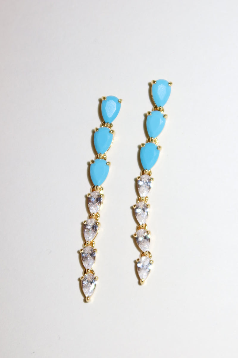 Persian Turquoise Drop Earring - Long