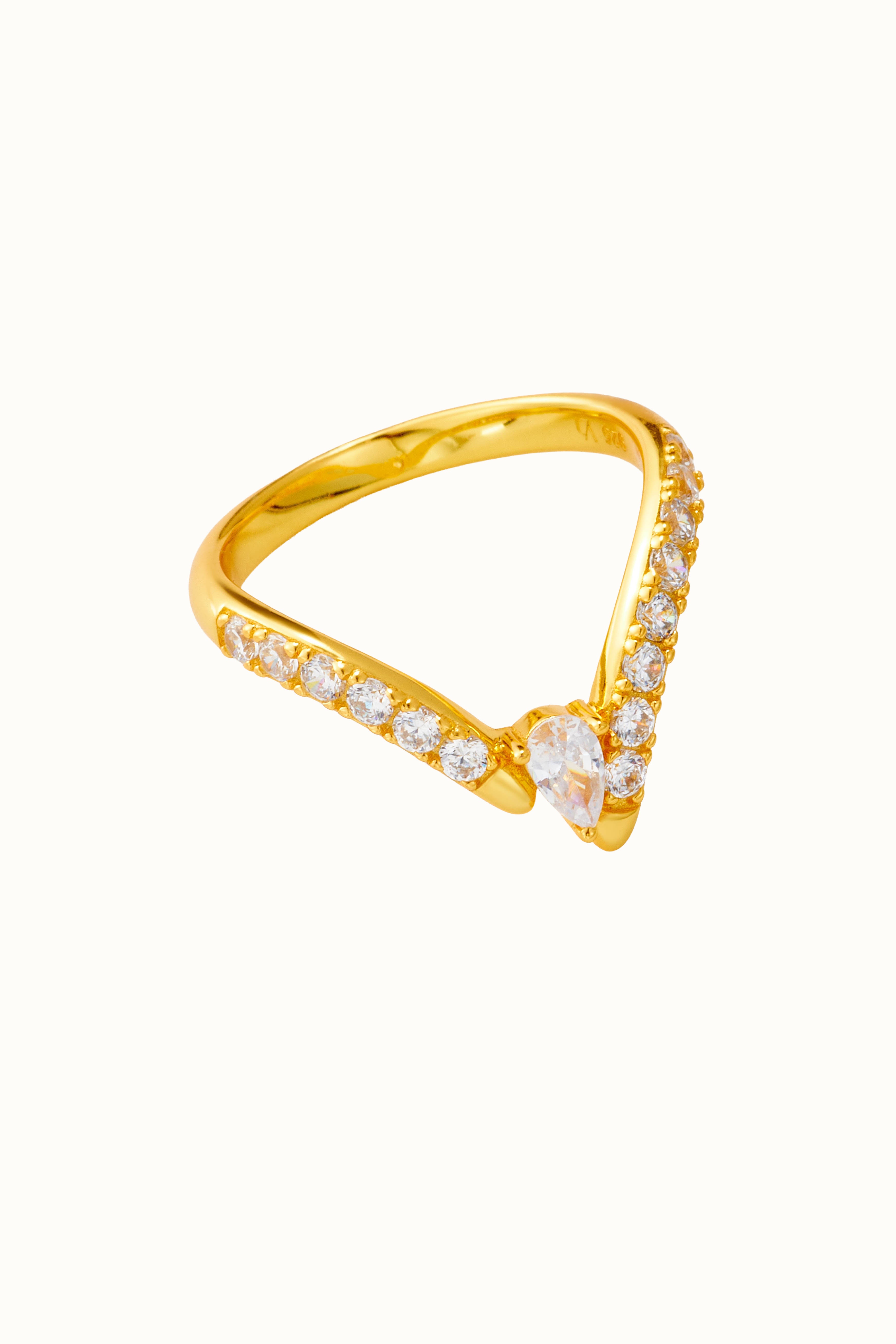 Jamrah Teardrop Ring