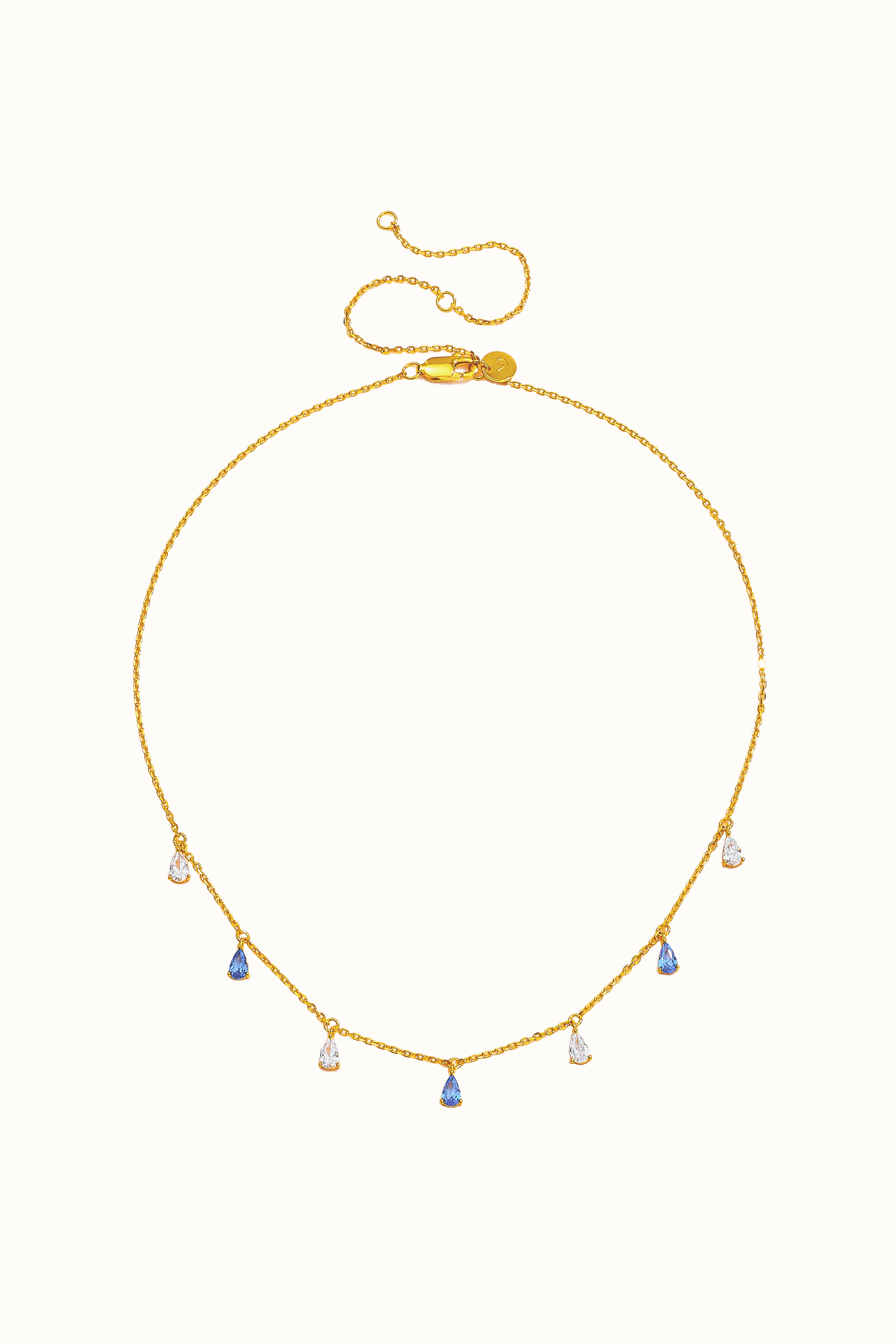 Jasmine Teardrop Charm Necklace