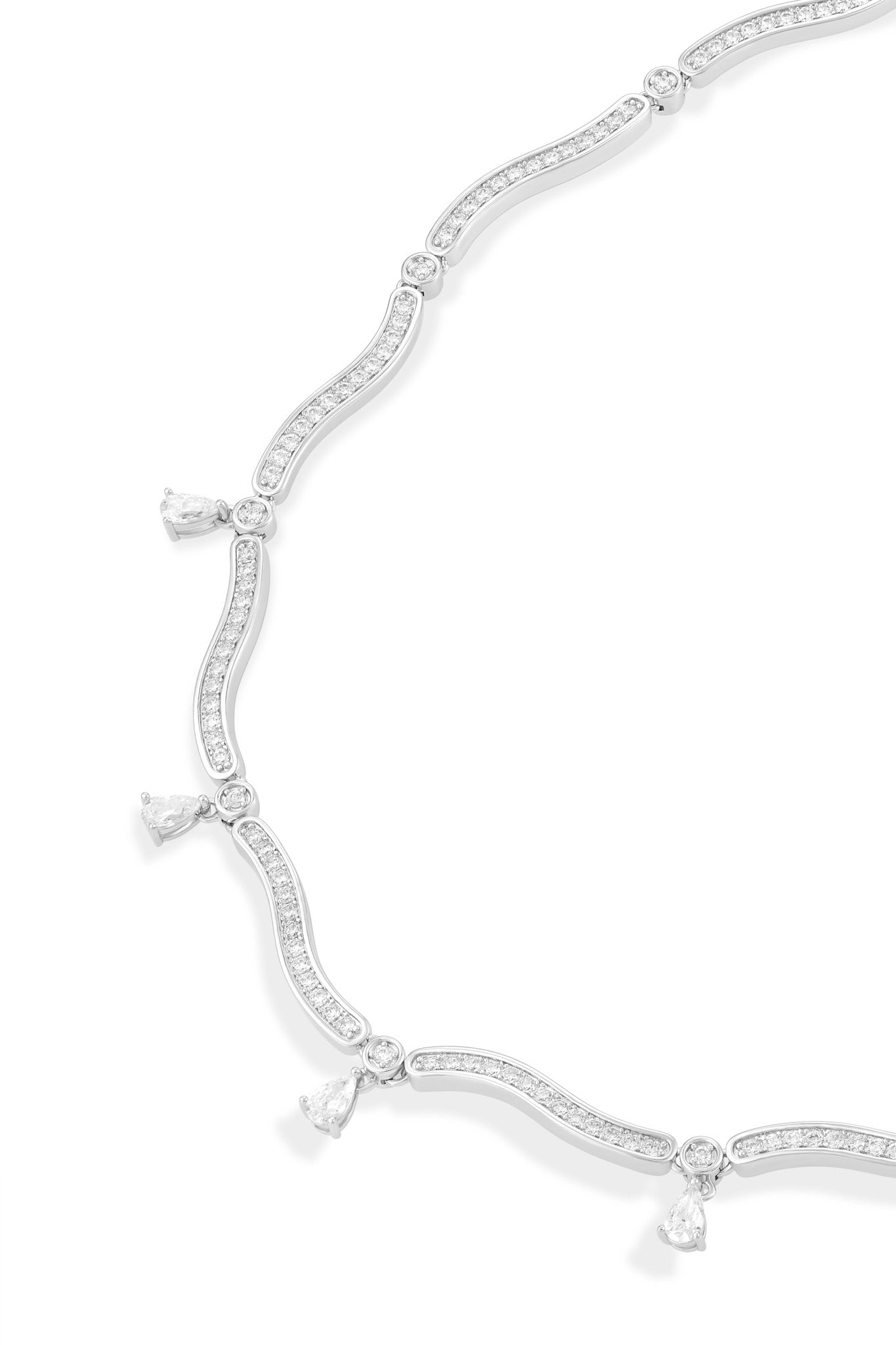 Dune Mirage Drops Necklace - White