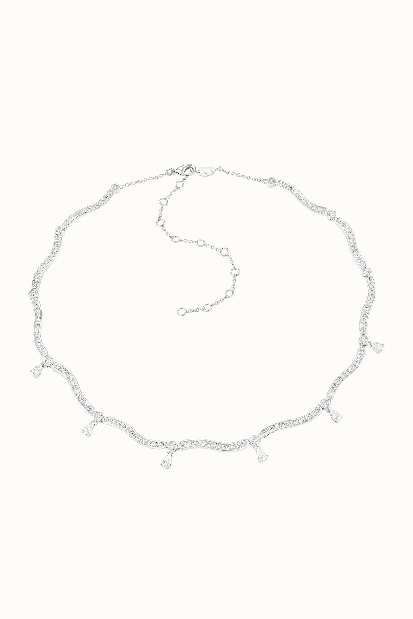 Dune Mirage Drops Necklace - White